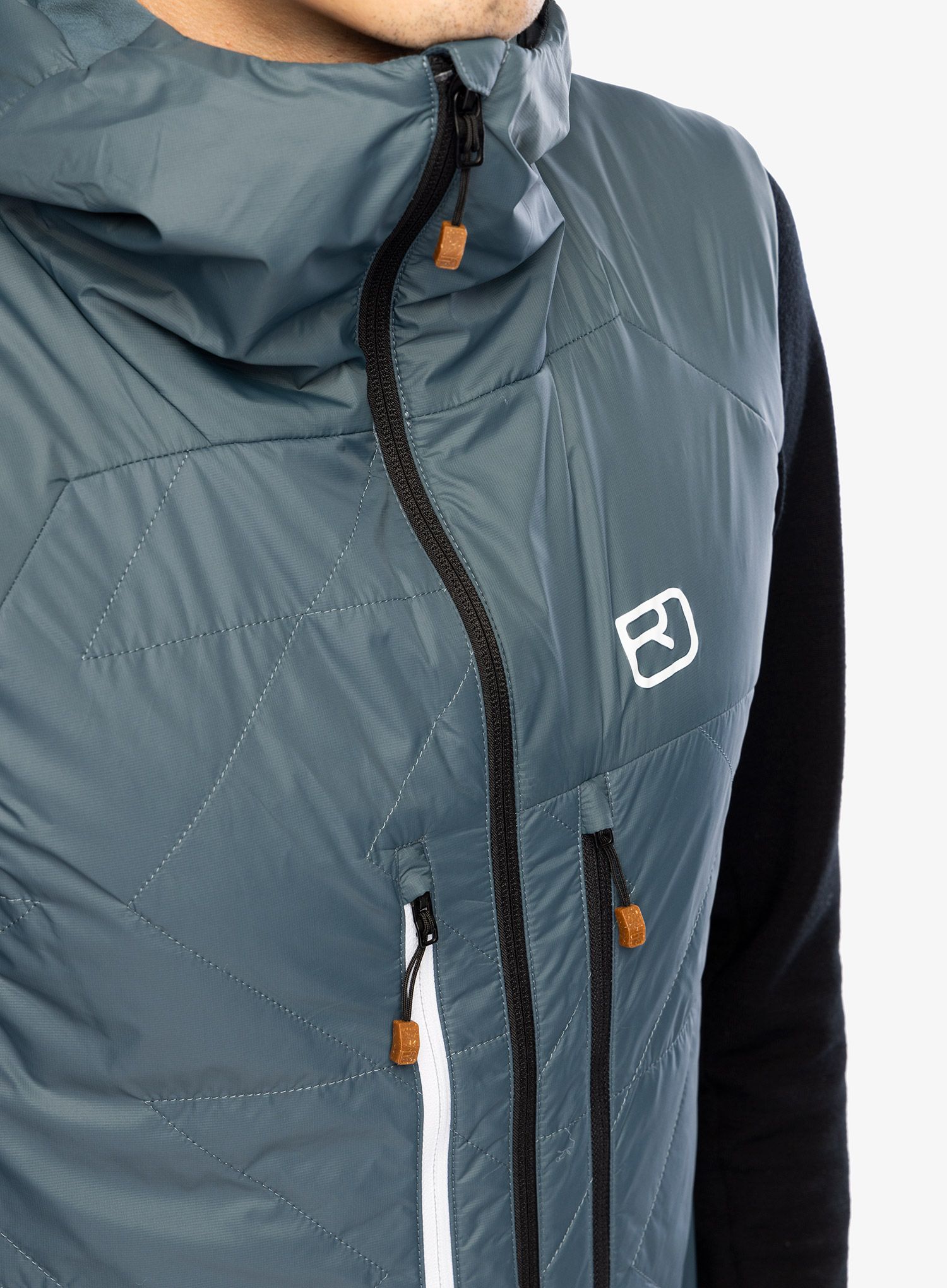 Podložen brezrokavnik Ortovox Swisswool Piz Boe Vest - dark arctic grey