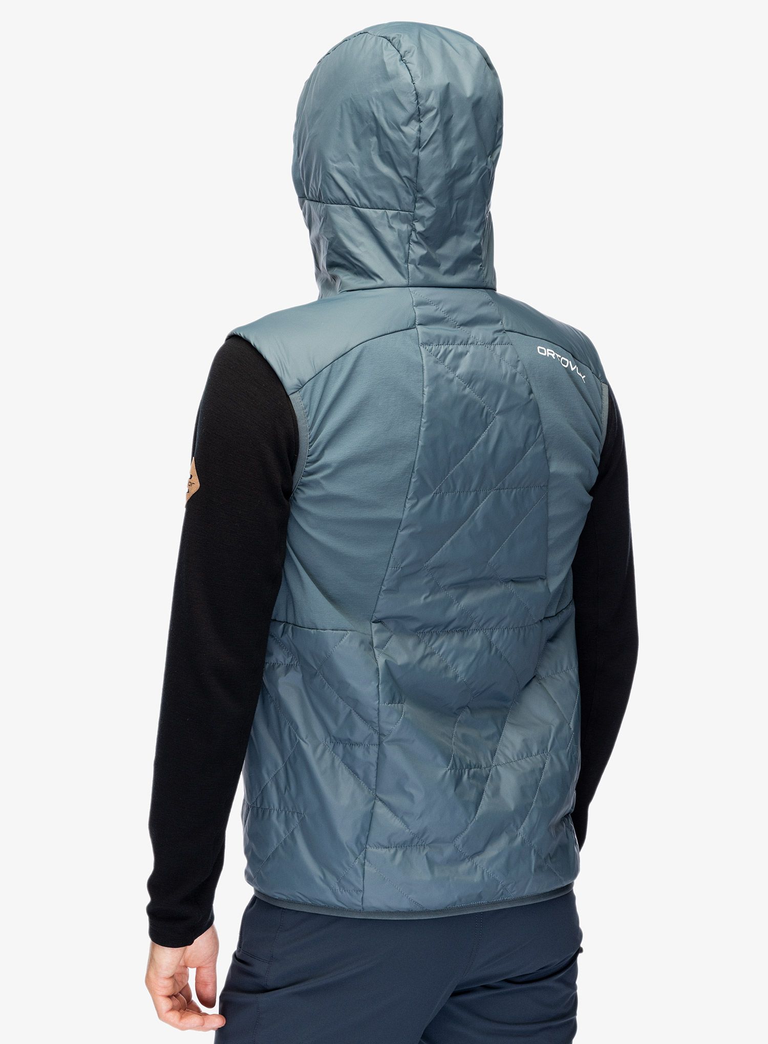 Podložen brezrokavnik Ortovox Swisswool Piz Boe Vest - dark arctic grey