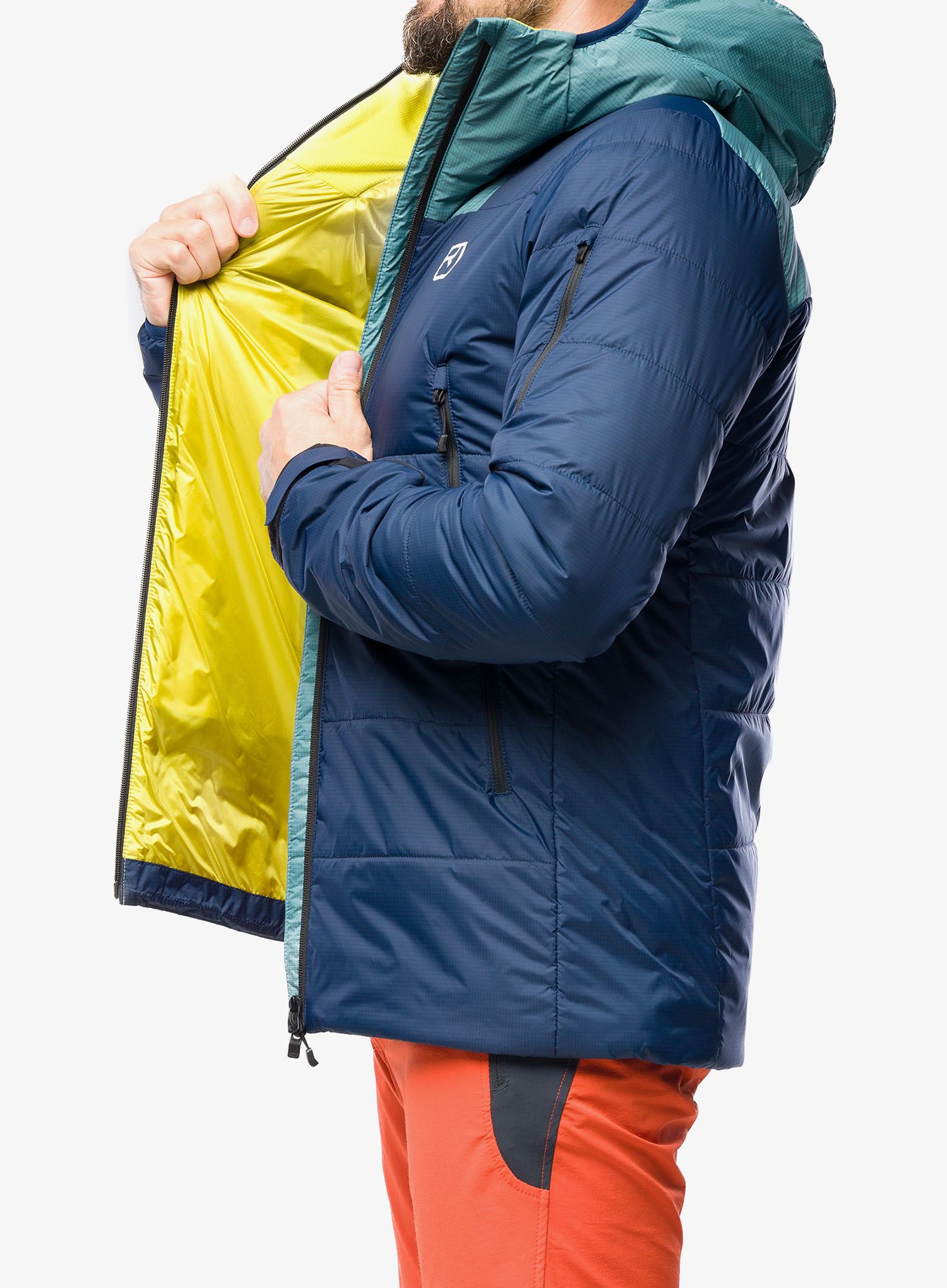 Moška smučarska jakna Ortovox Swisswool Zinal Jacket - deep ocean