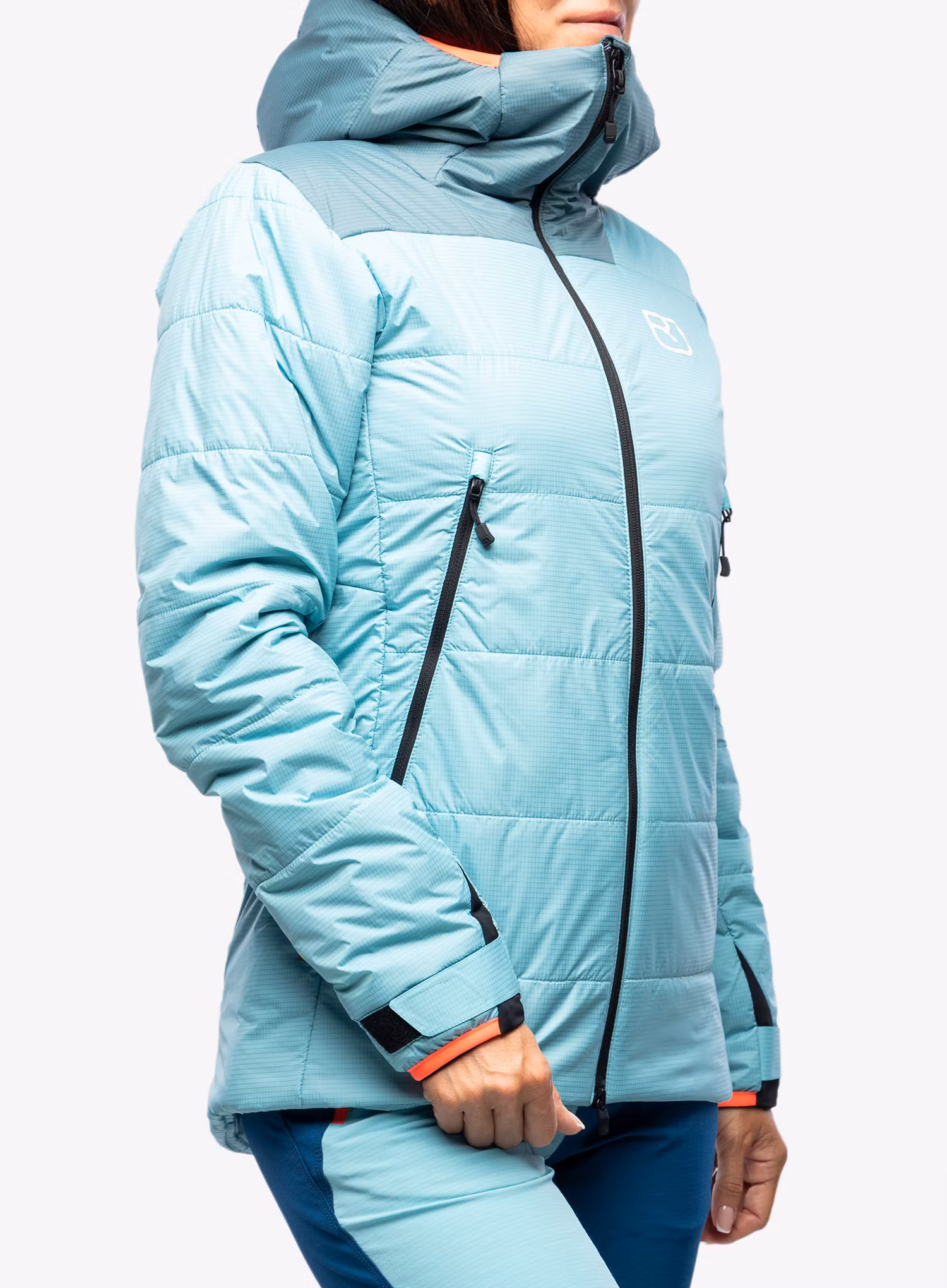 Ženska smučarska jakna Ortovox Swisswool Zinal Jacket - ice waterfall