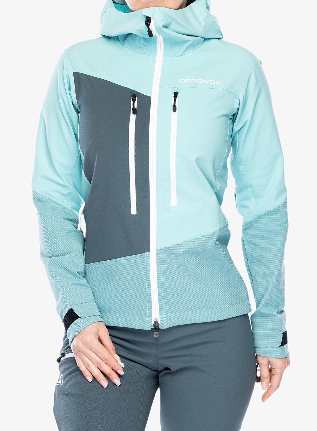 Ženska jakna Ortovox Westalpen Softshell Jacket - ice waterfall/ice