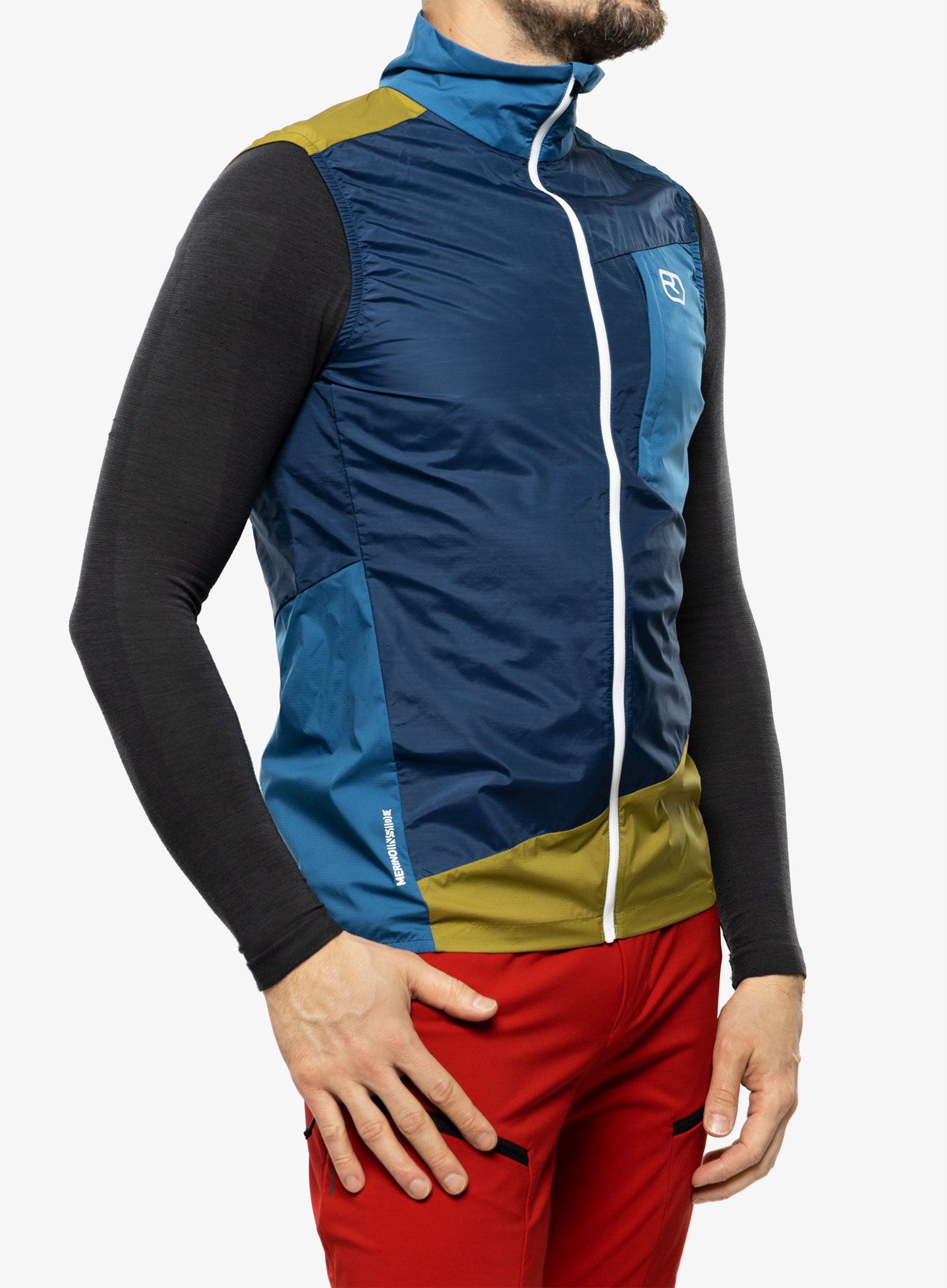 Moški brezrokavnik Ortovox Windbreaker Vest - petrol blue