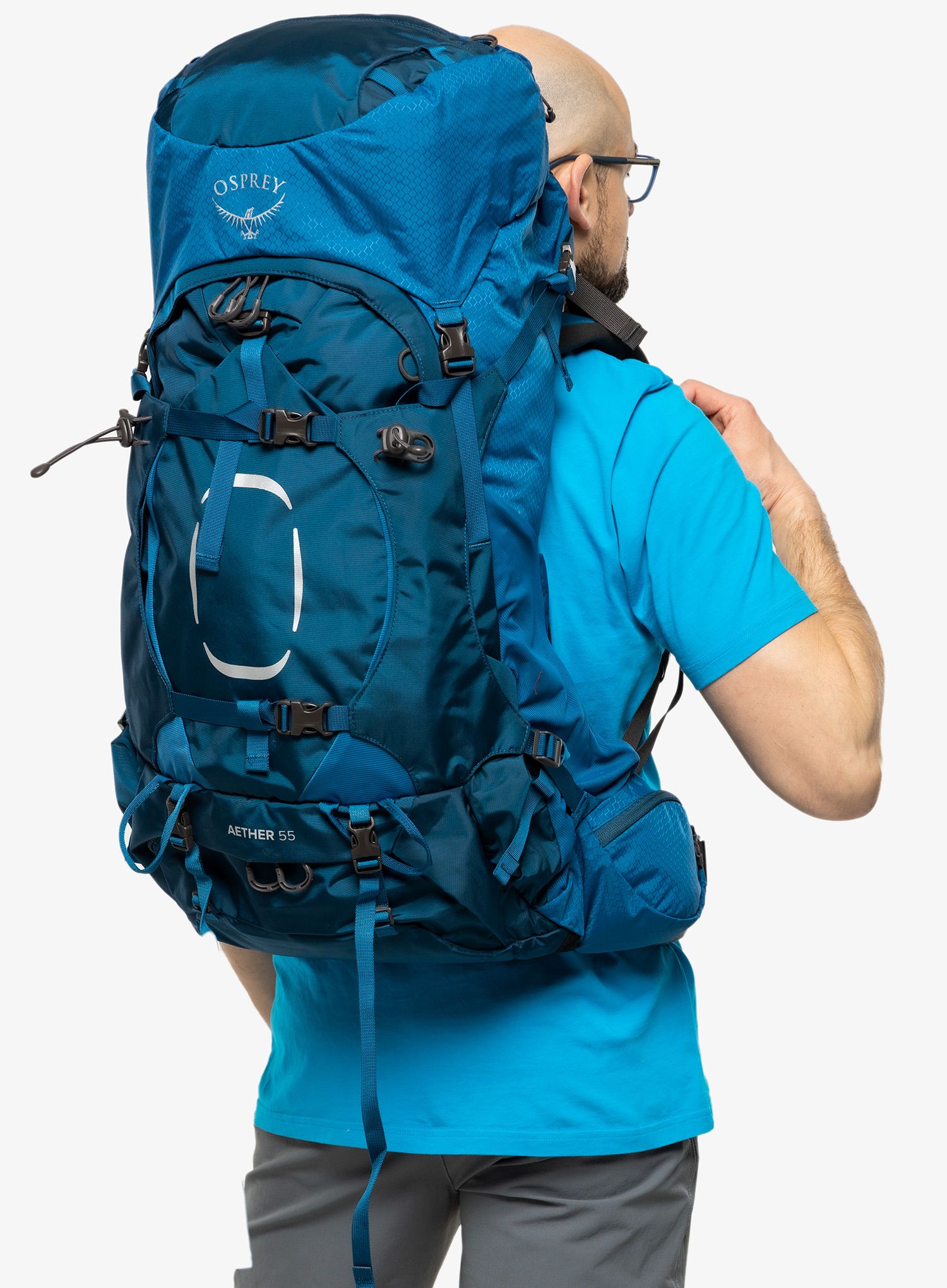 Pohodniški nahrbtnik Osprey Aether 55 - deep water blue