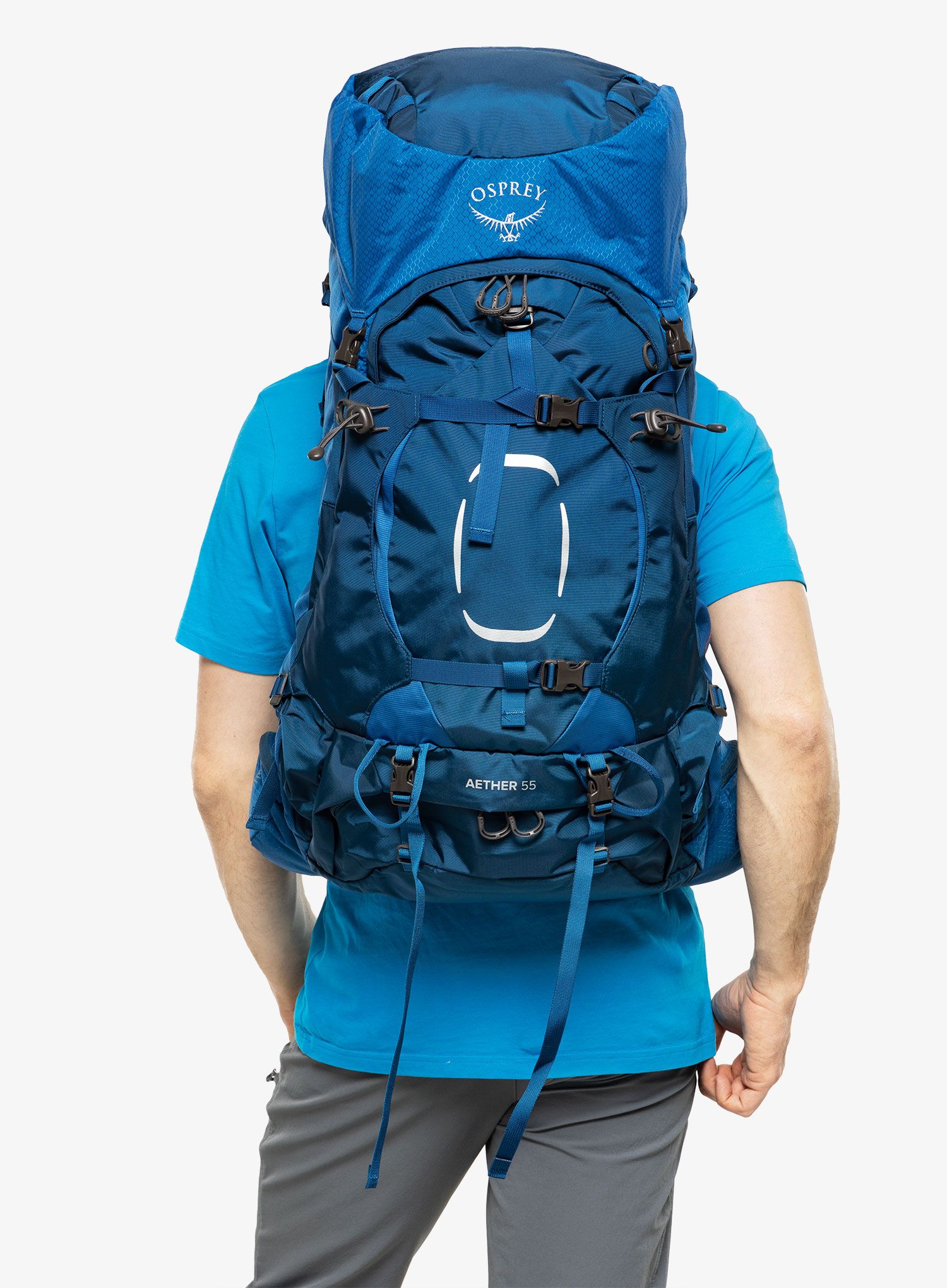 Pohodniški nahrbtnik Osprey Aether 55 - deep water blue