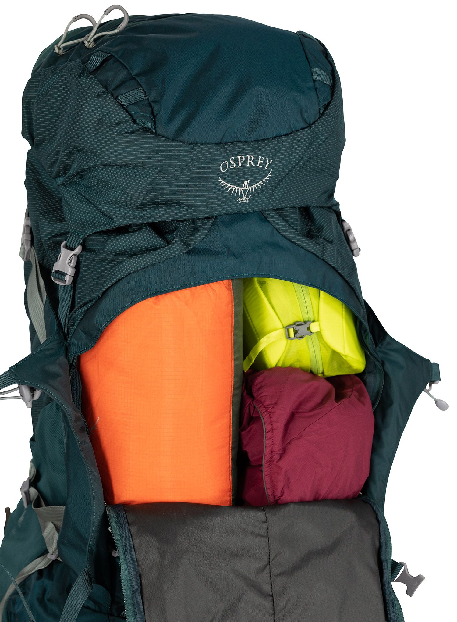 Ženski pohodniški nahrbtnik Osprey Ariel Plus 70 - night jungle blue