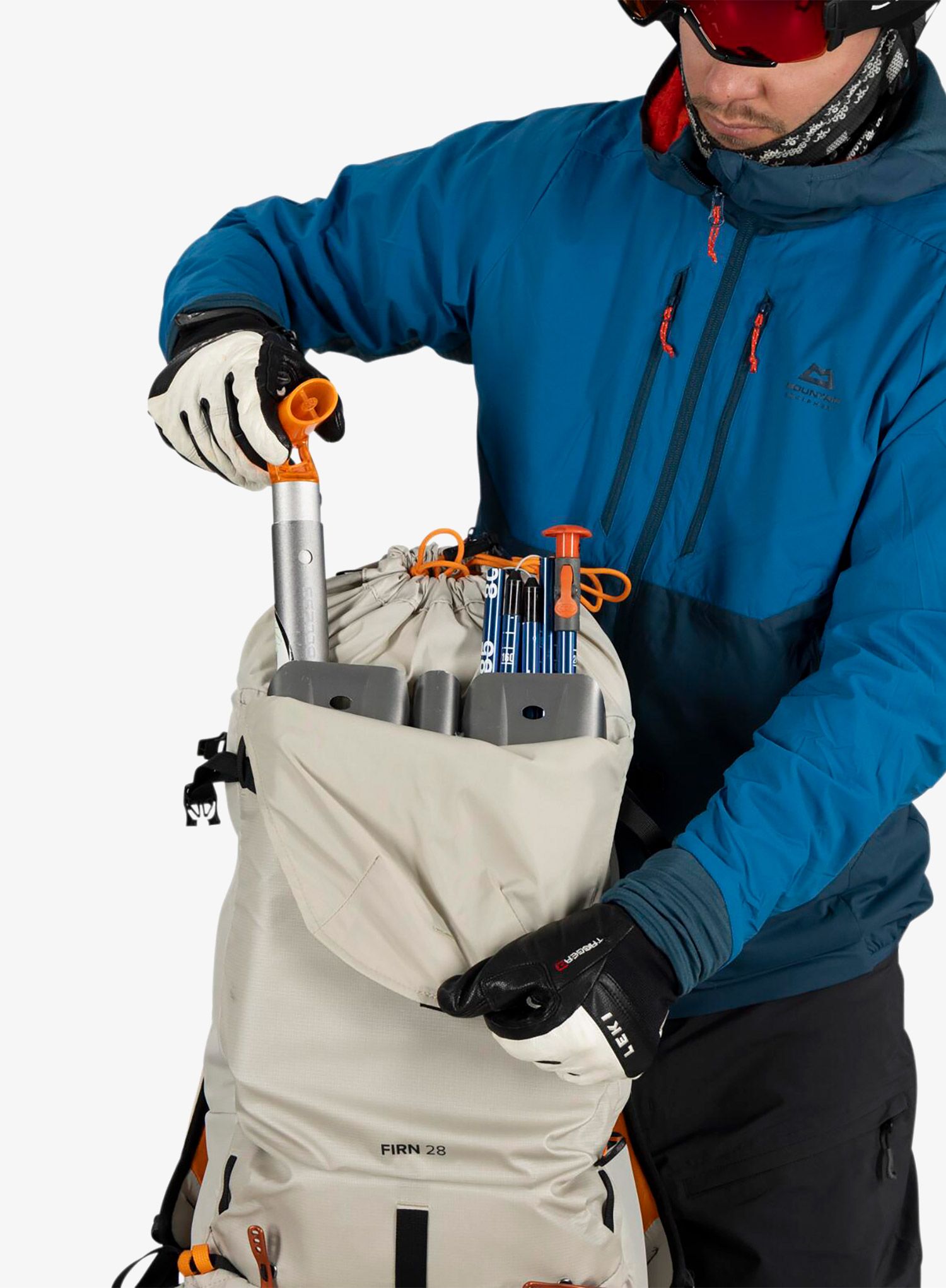 Nahrbtnik za turno smučanje Osprey Firn 28 - sandy grey/tequila orange