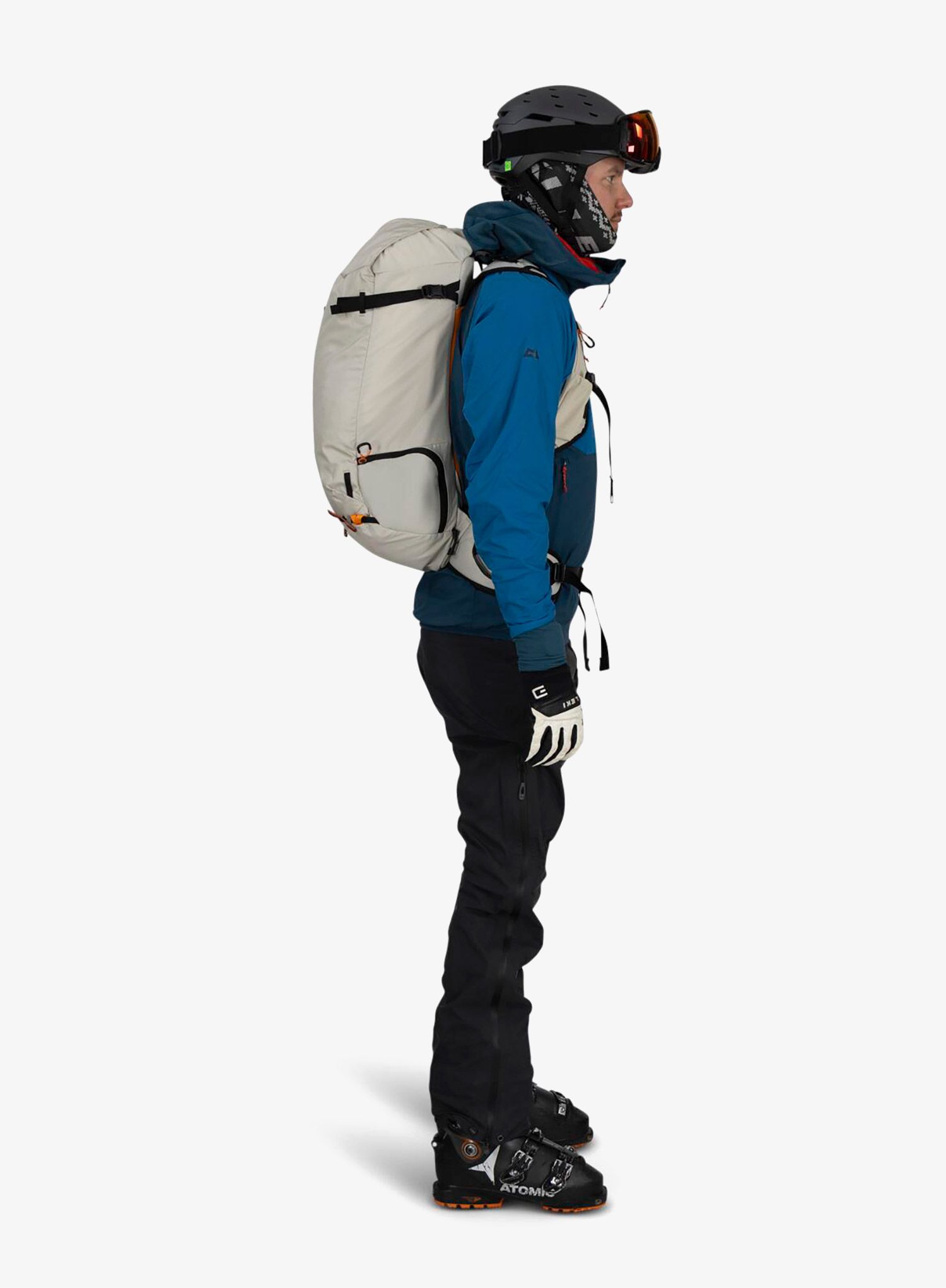 Nahrbtnik za turno smučanje Osprey Firn 28 - sandy grey/tequila orange