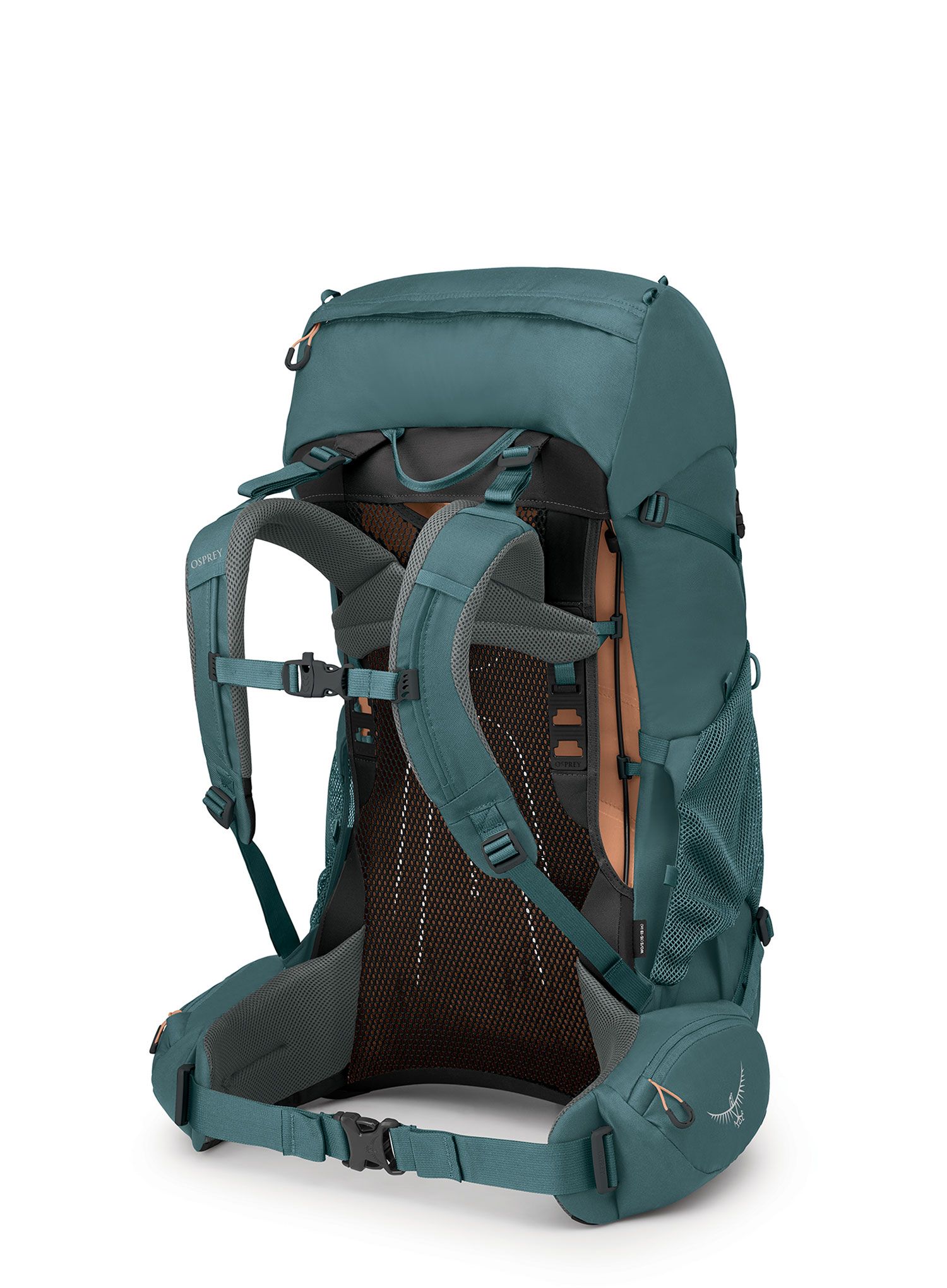 Ženski pohodniški nahrbtnik Osprey Renn 50 - cascade blue/melon orange