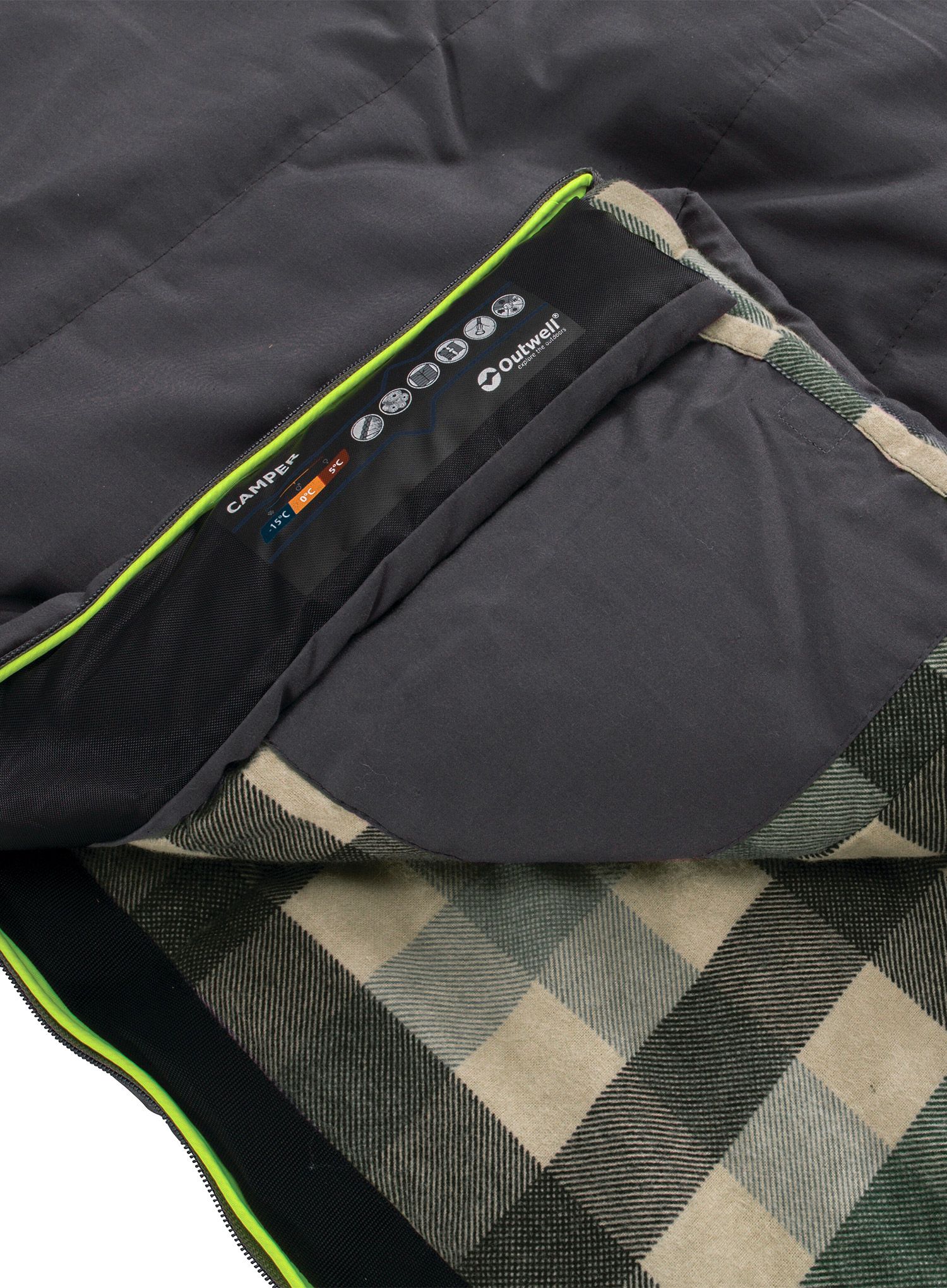 Spalna vreča Outwell Camper (200 cm) - grey
