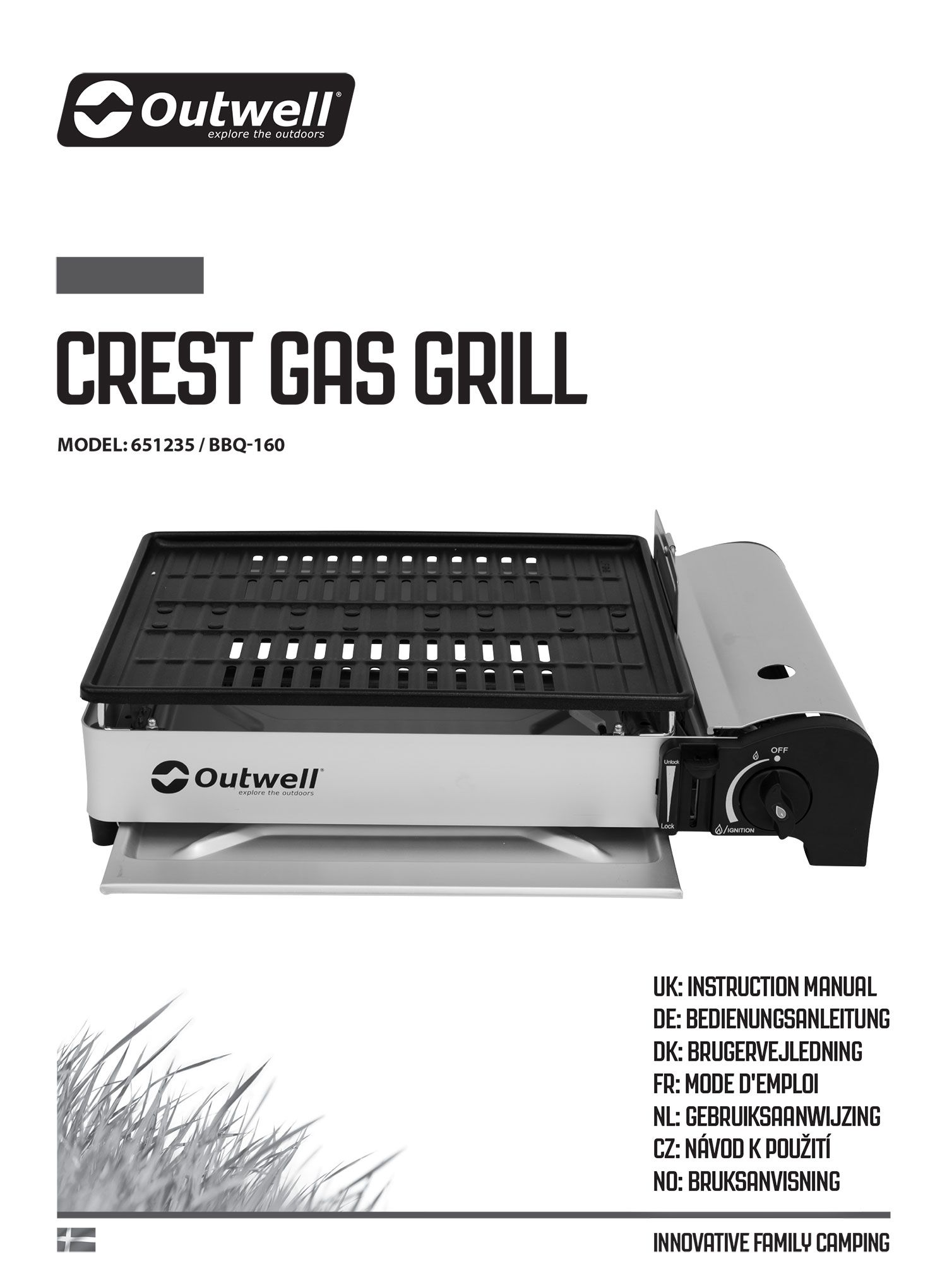 Žar Outwell Crest Gas Grill