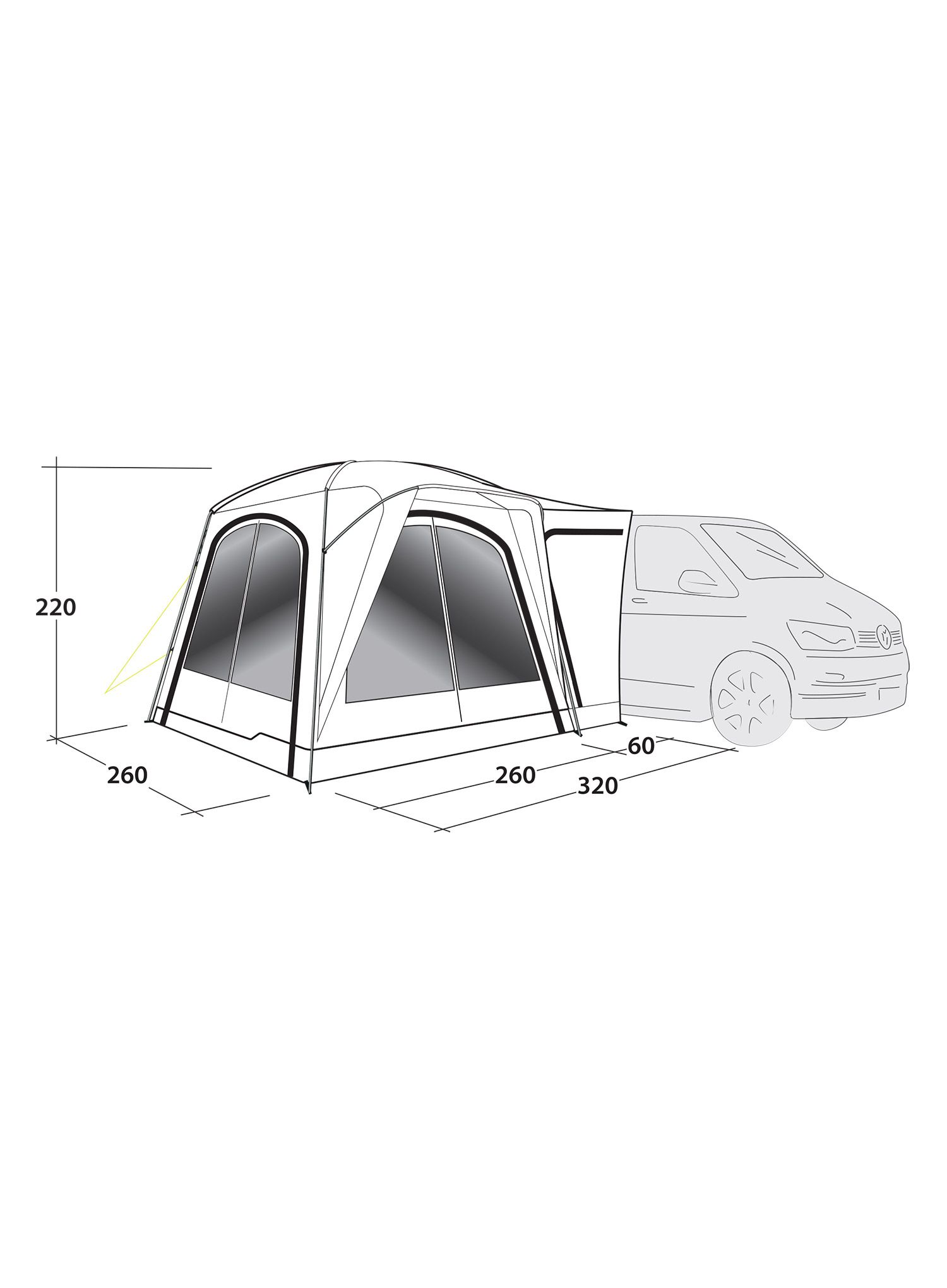 Šotor za kampiranje Outwell Milestone Lux - black/grey