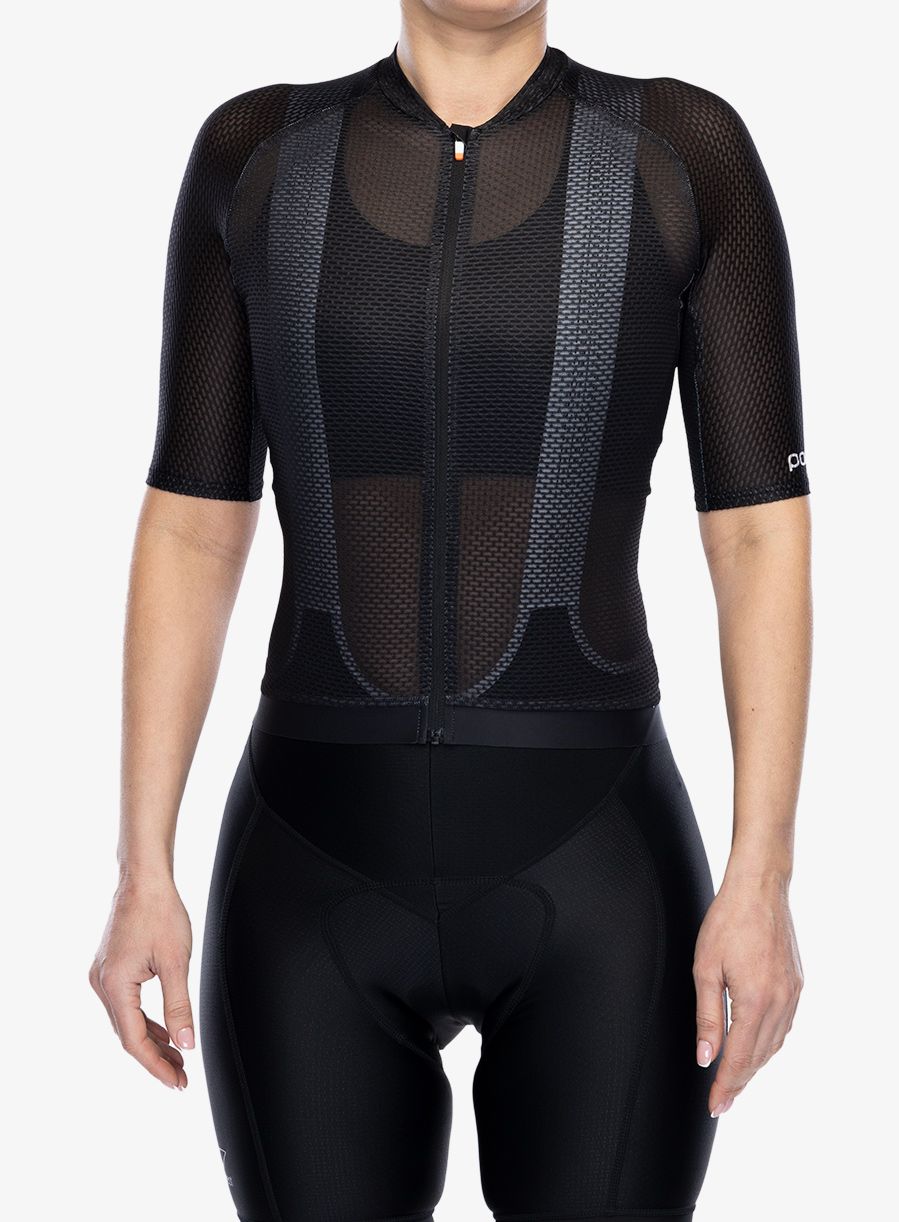 Ženska kolesarska majica POC Air Jersey - uranium black