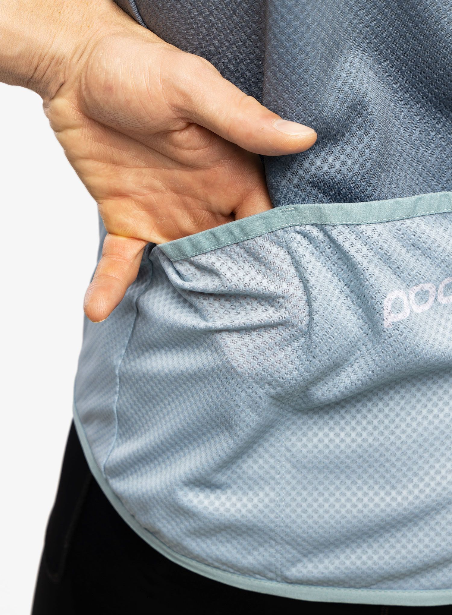 Kolesarska majica POC Essential Road Logo Jersey - calcite blue/mineral blue
