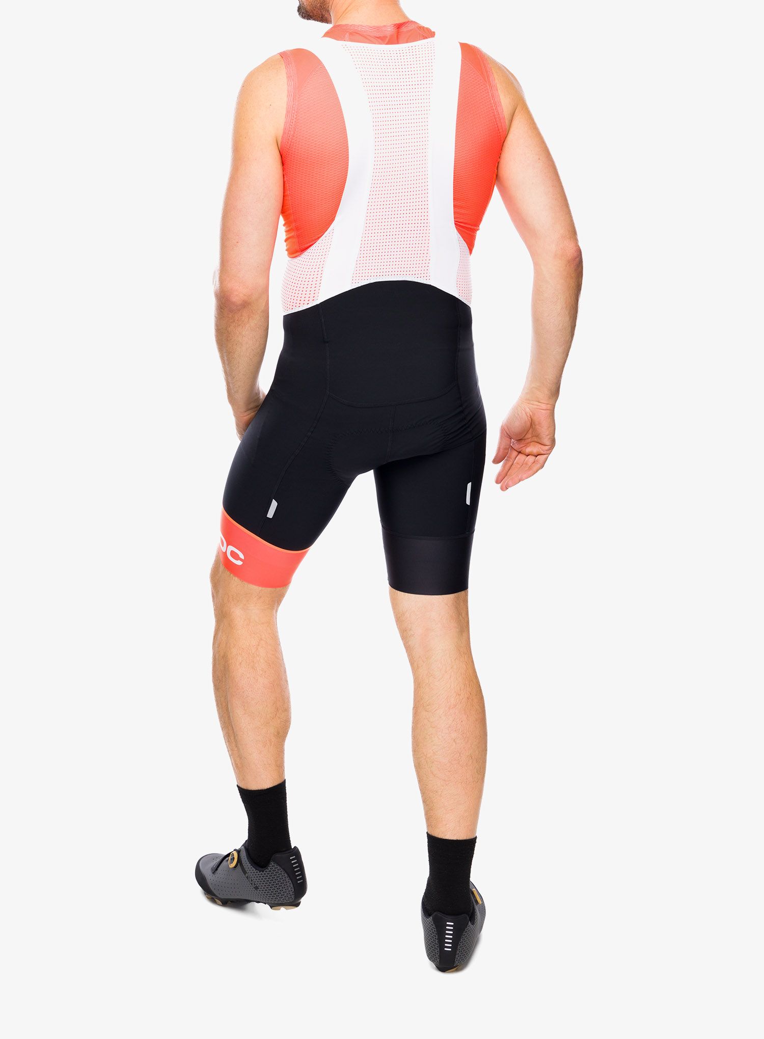 Kolesarske kratke hlače POC Essential Road VPDs Bib Shorts - uranium black/hydrogen white