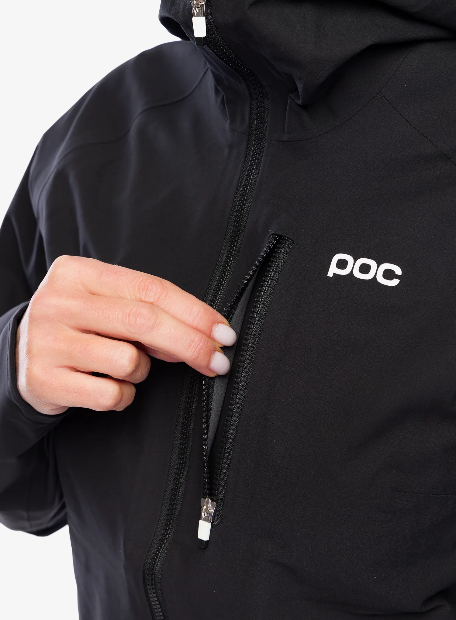Ženska kolesarska jakna POC Motion Rain Jacket - black