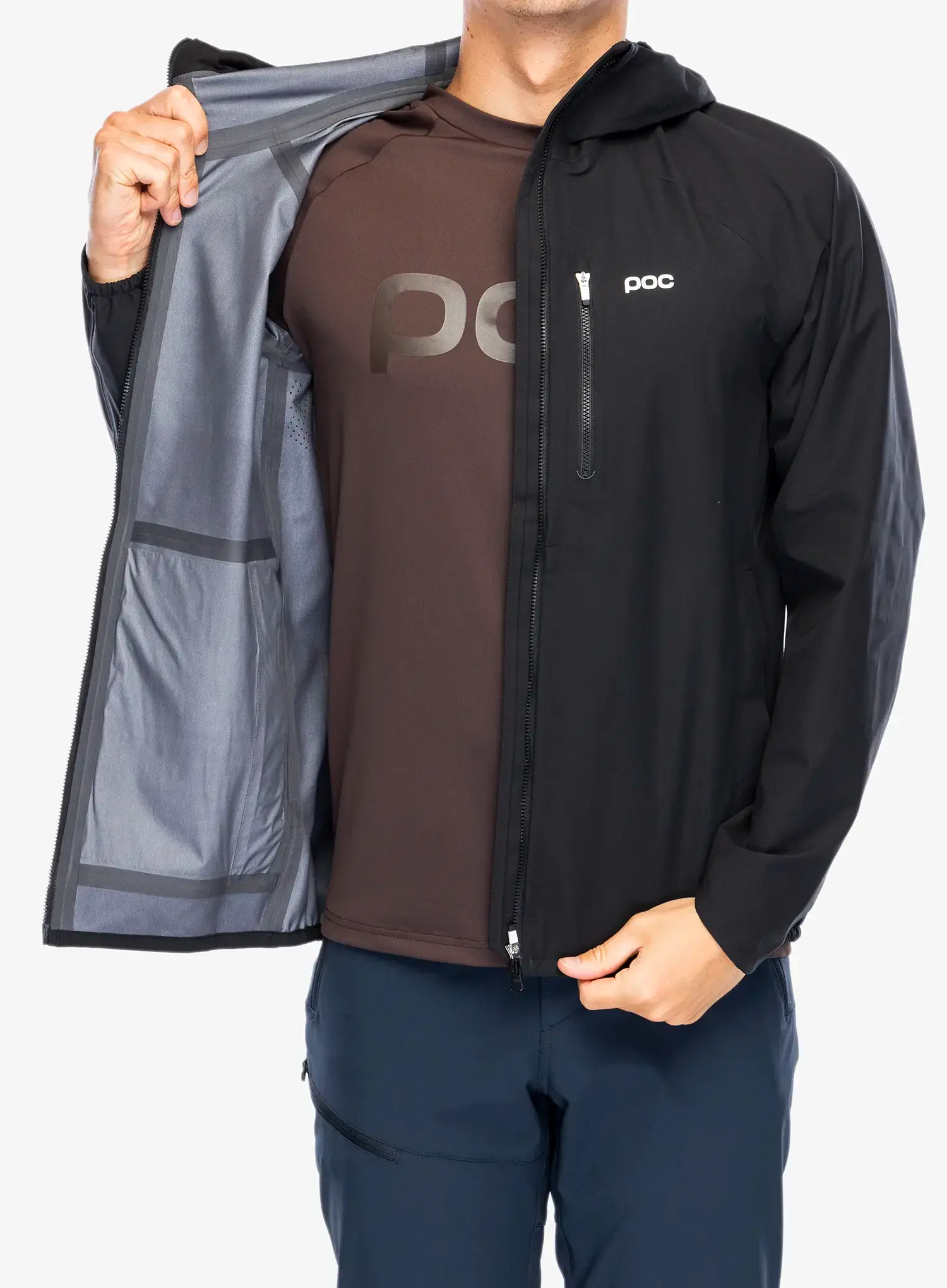 Kolesarska jakna POC Motion Rain Jacket - uranium black