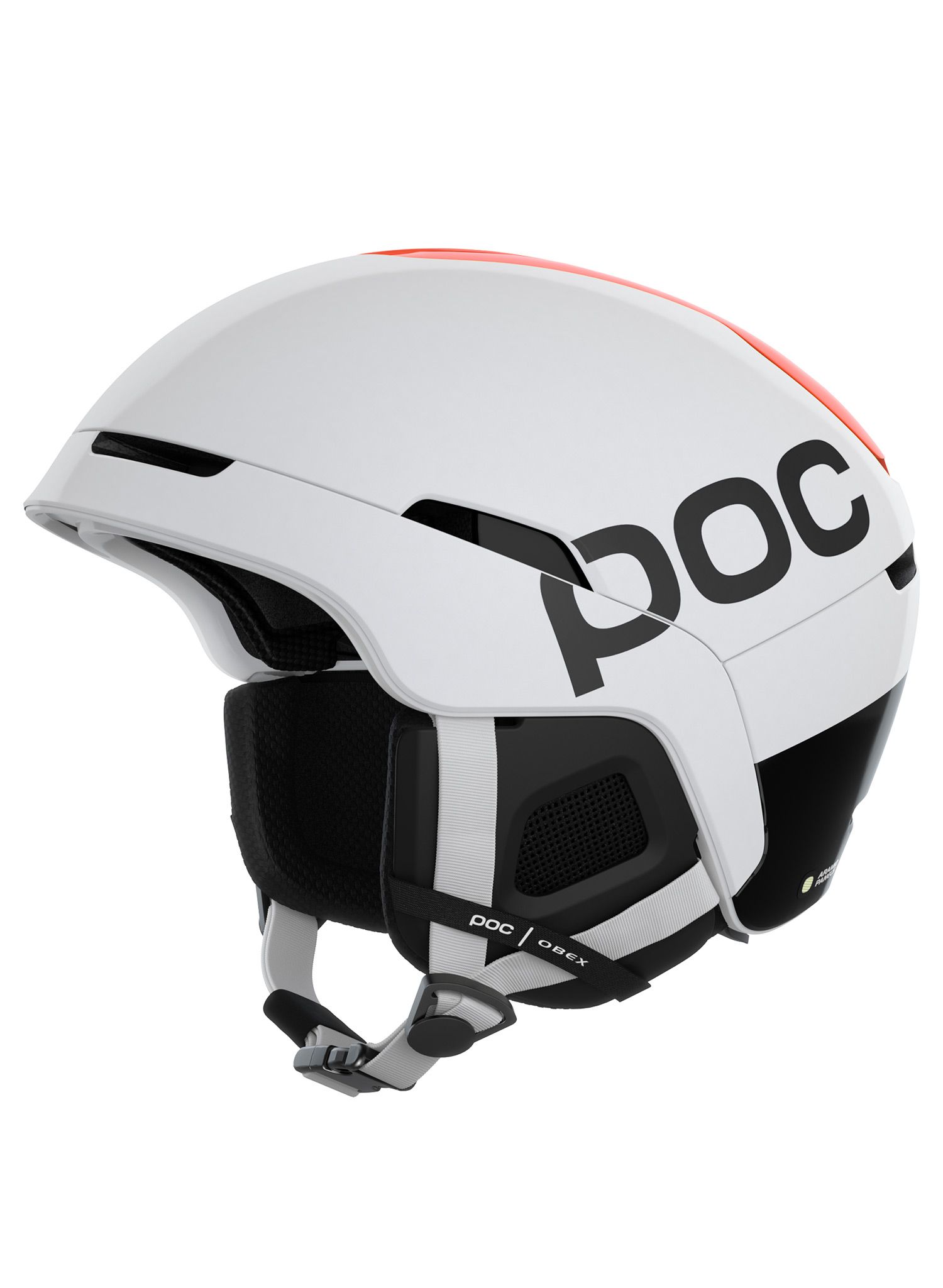 Smučarska čelada POC Obex BC MIPS - hydro white/fluorescent orange