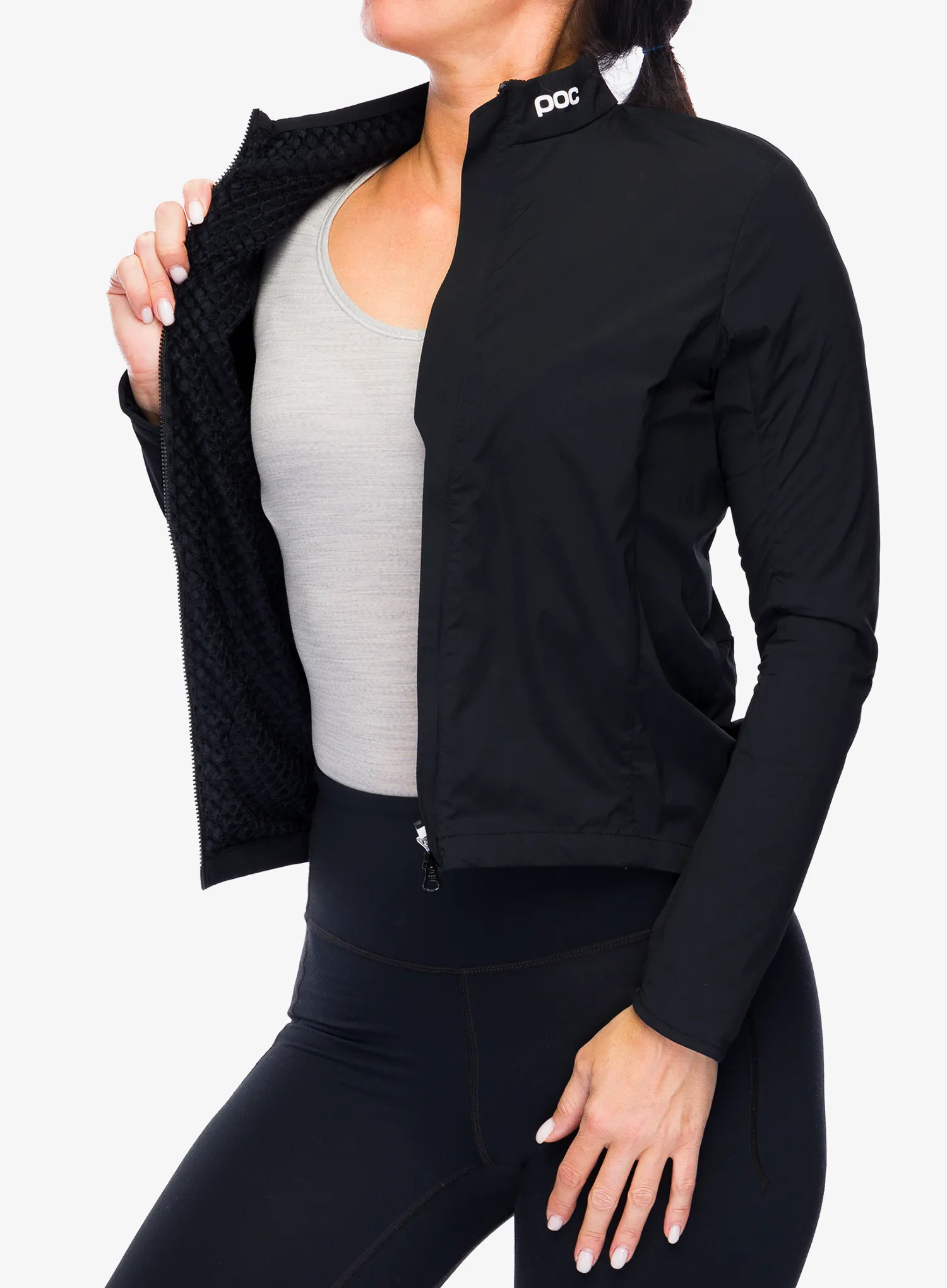 Ženska kolesarska jakna POC Thermal Splash Jacket - uranium black