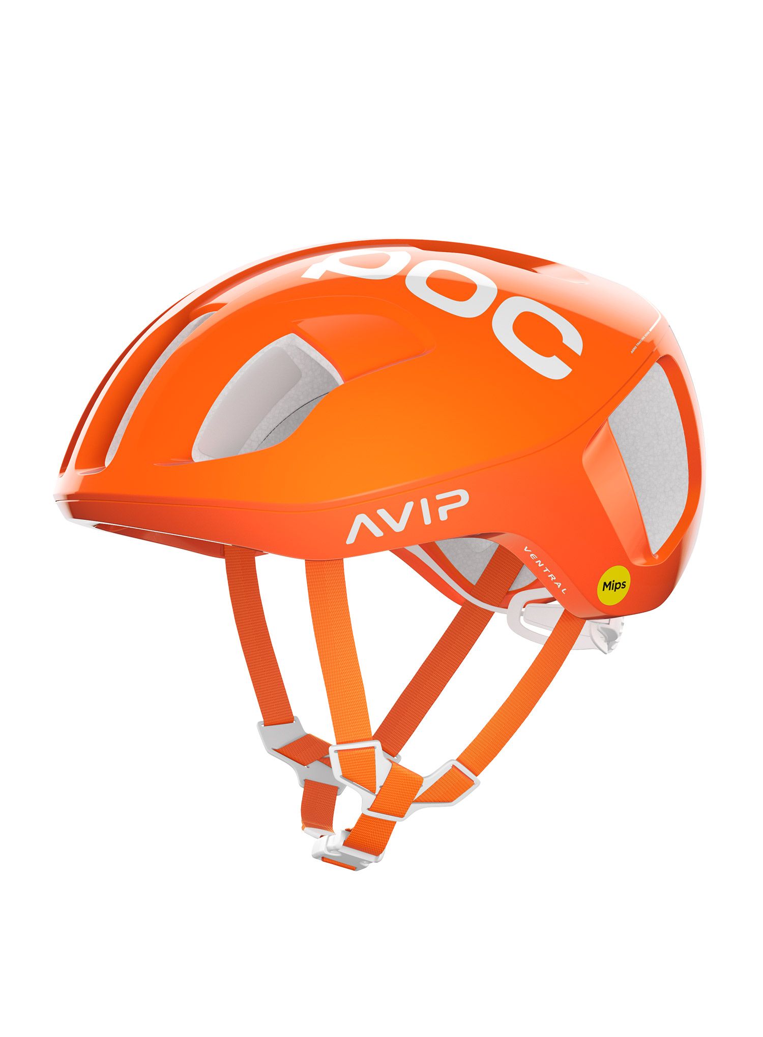 Cestna kolesarska čelada POC Ventral Mips - fluorescent orange avip