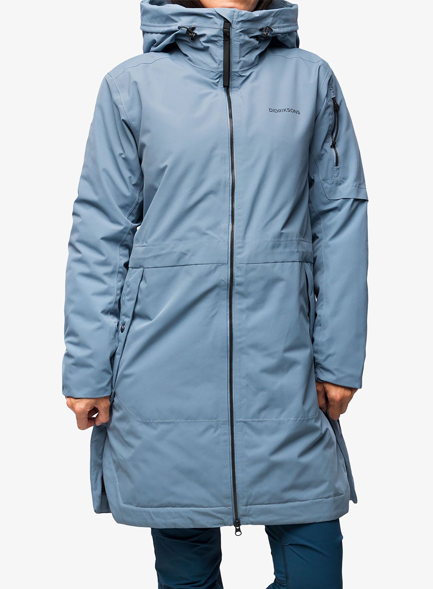Ženski plašč Didriksons Ella Parka - glacial blue