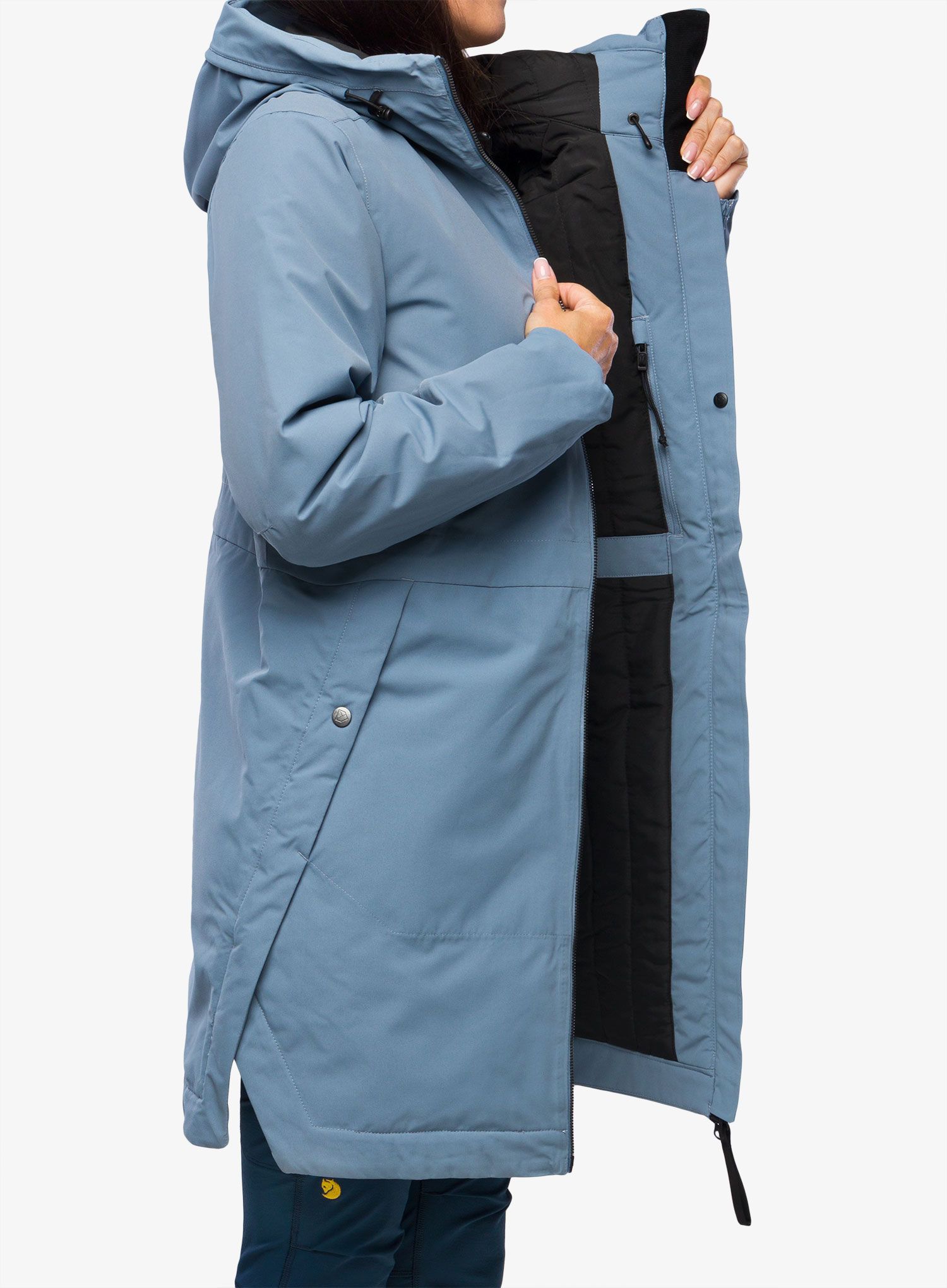 Ženski plašč Didriksons Ella Parka - glacial blue