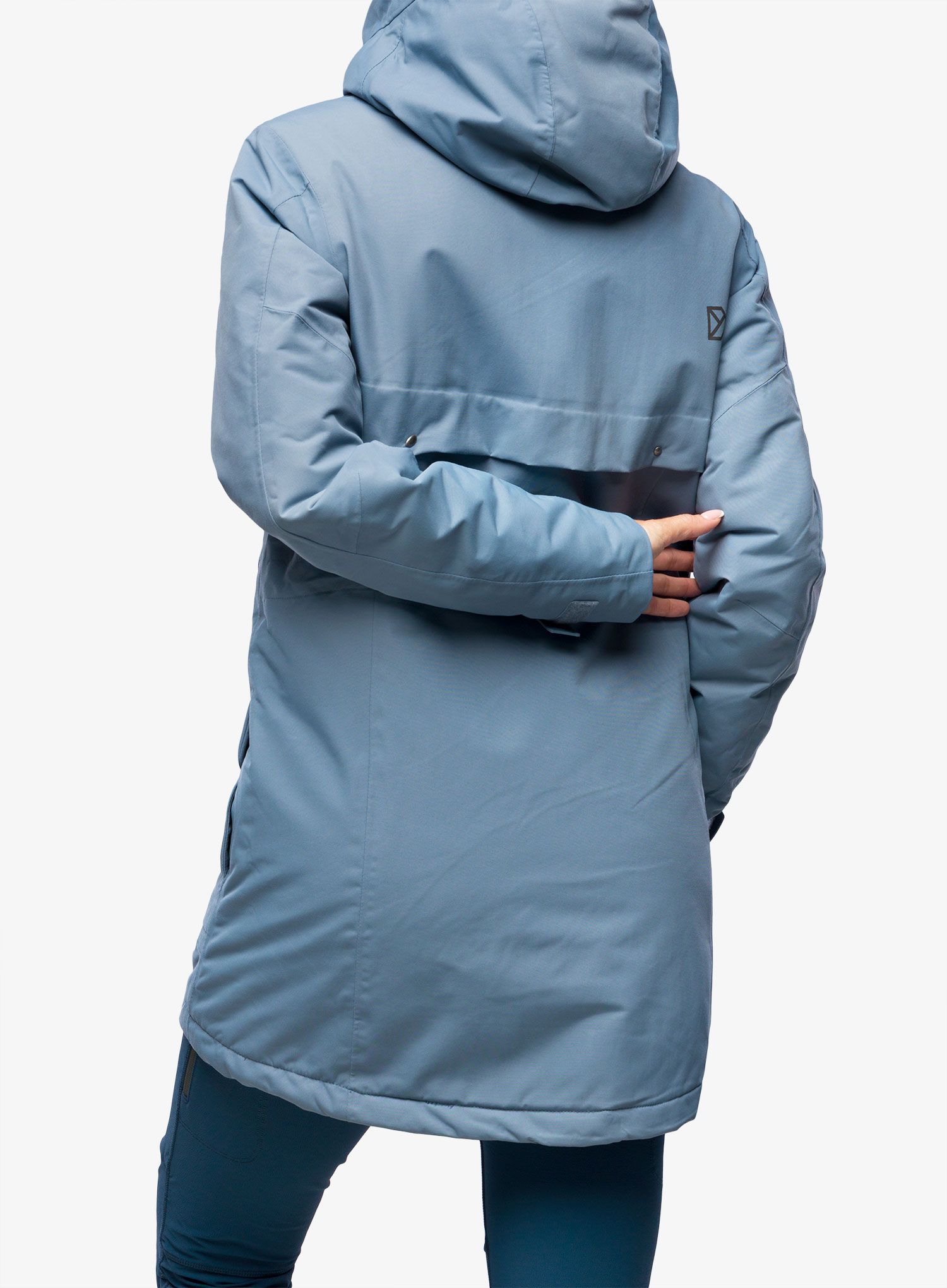 Ženska nepremočljiva jakna Didriksons Frida Parka - glacial blue