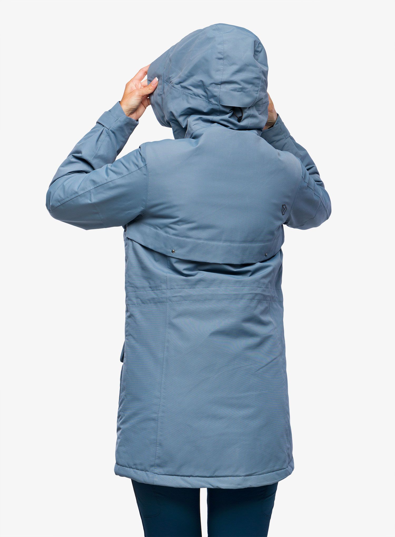 Ženska nepremočljiva jakna Didriksons Frida Parka - glacial blue
