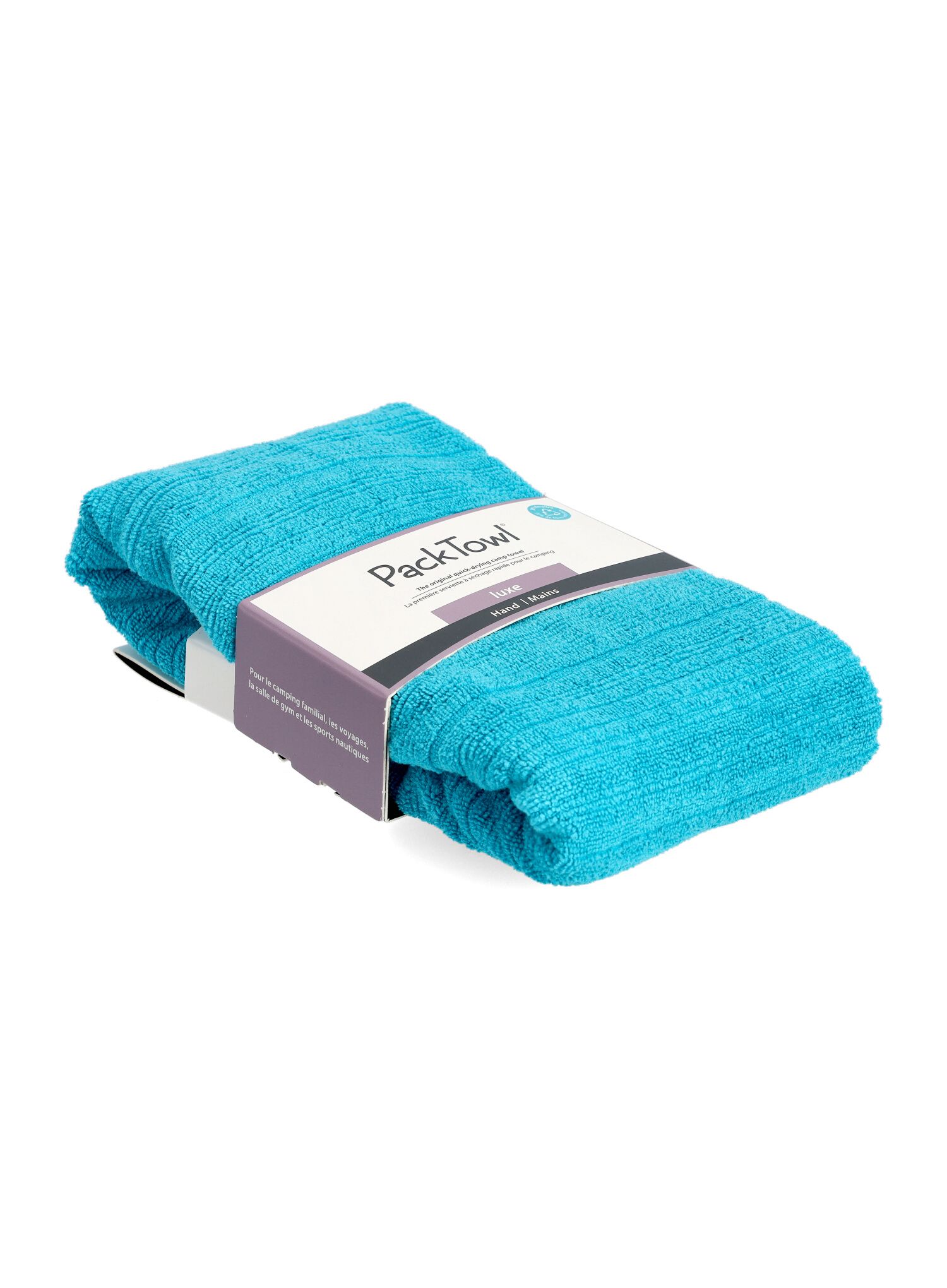Pohodniška brisača PackTowl Luxe Hand - lake blue