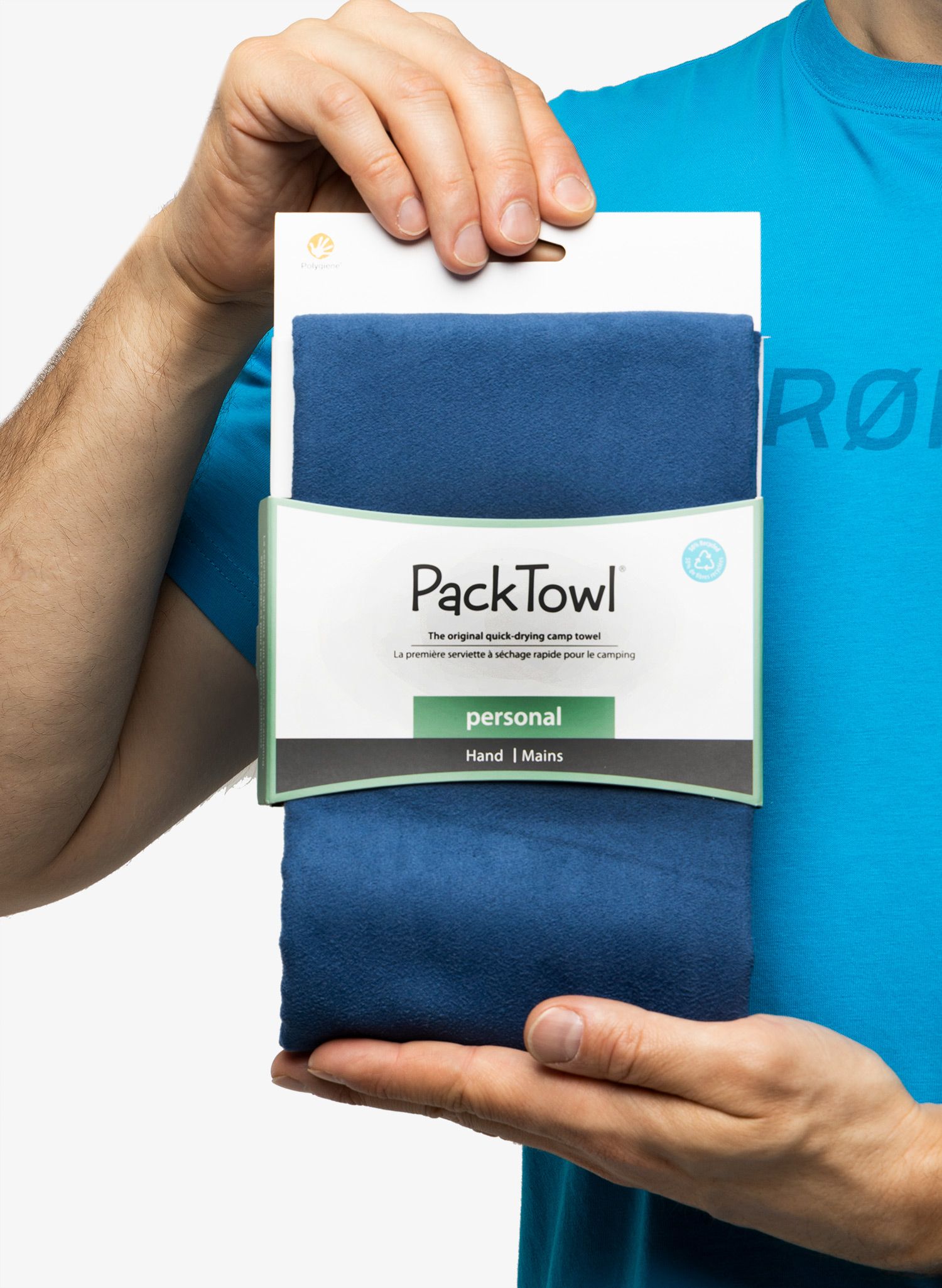 Hitrosušeča brisača PackTowl Personal Hand - midnight