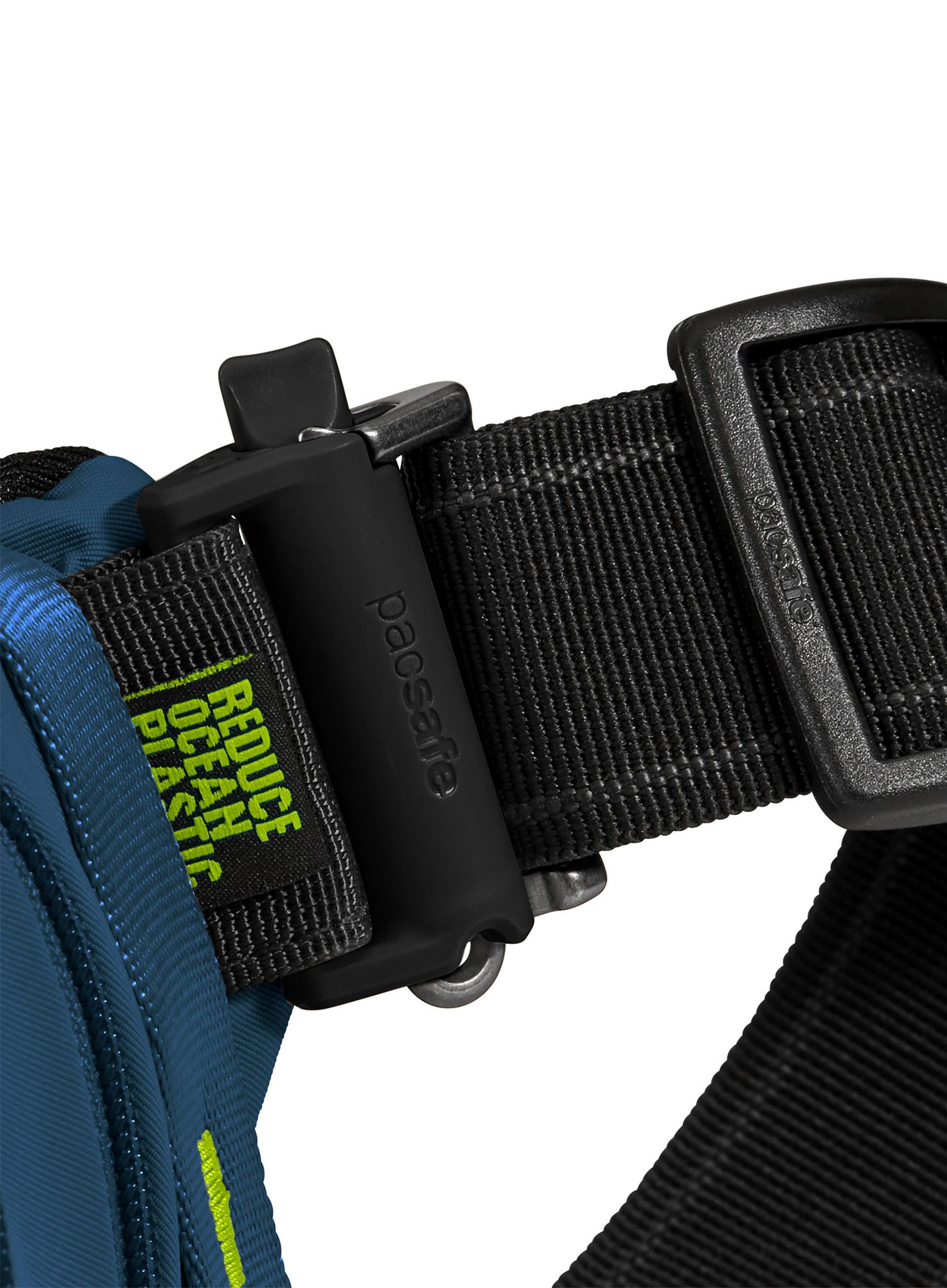 Torbica za okoli pasu Pacsafe Eco Waist Pack - tidal teal