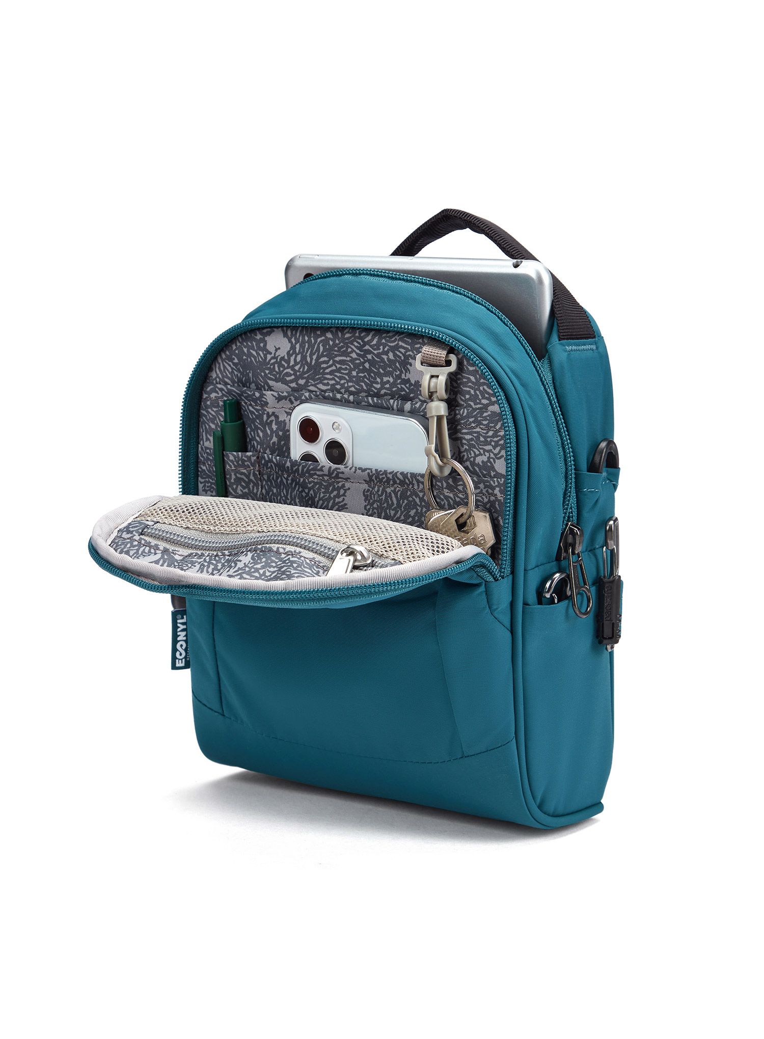 Torbica za čez ramo Pacsafe LS100 Crossbody - tidal teal