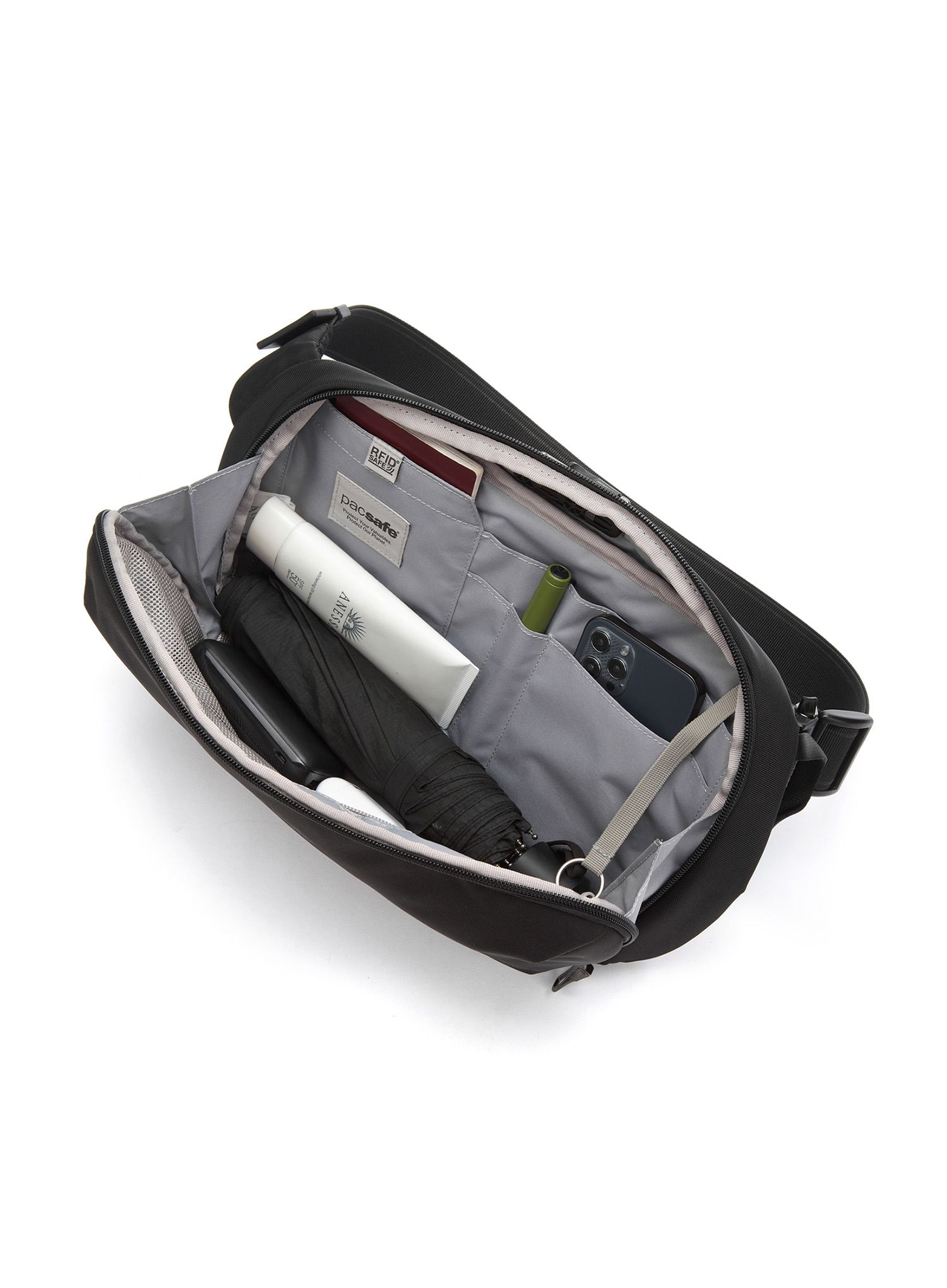 Torbica za okoli pasu Pacsafe Metrosafe X - black