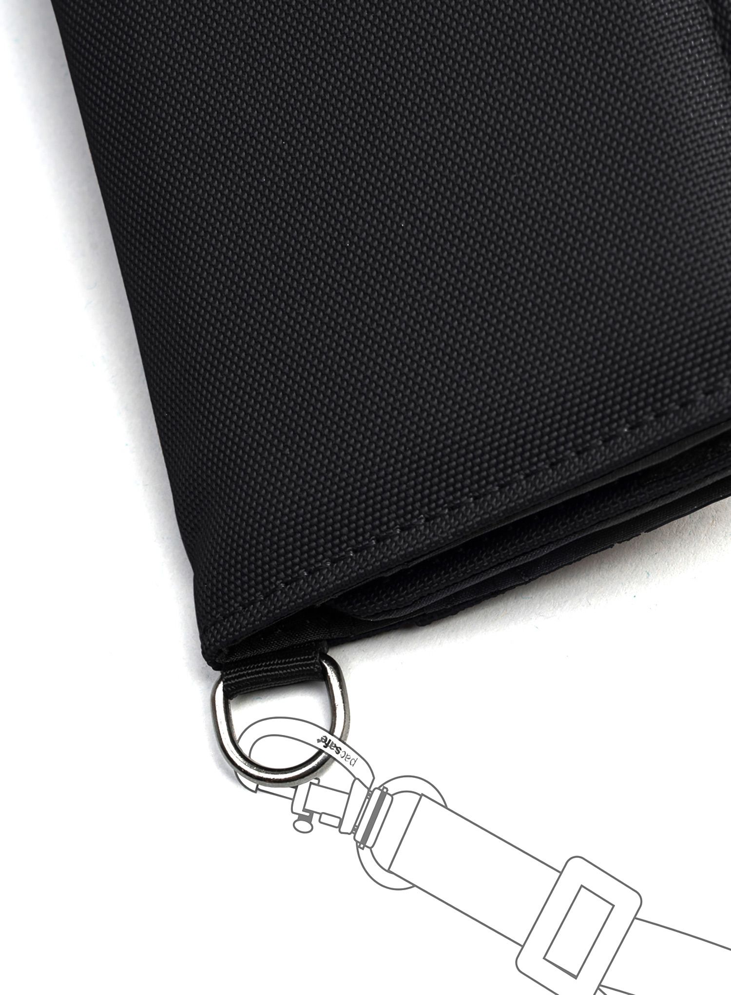 Denarnica Pacsafe RFIDsafe Trifold Wallet - black