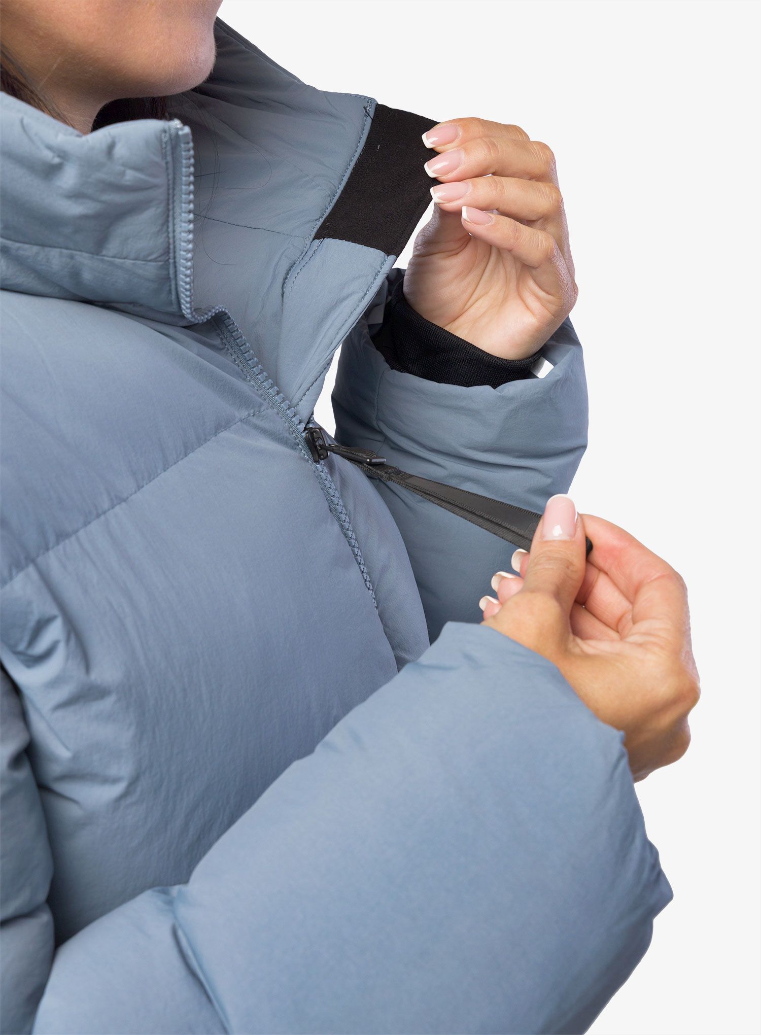 Ženska zimska jakna Didriksons Nomi Parka - glacial blue