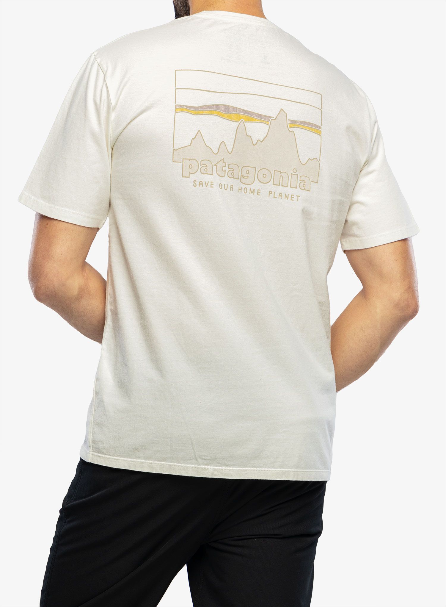 Bombažna majica Patagonia 73 Skyline Organic T-Shirt - birch white