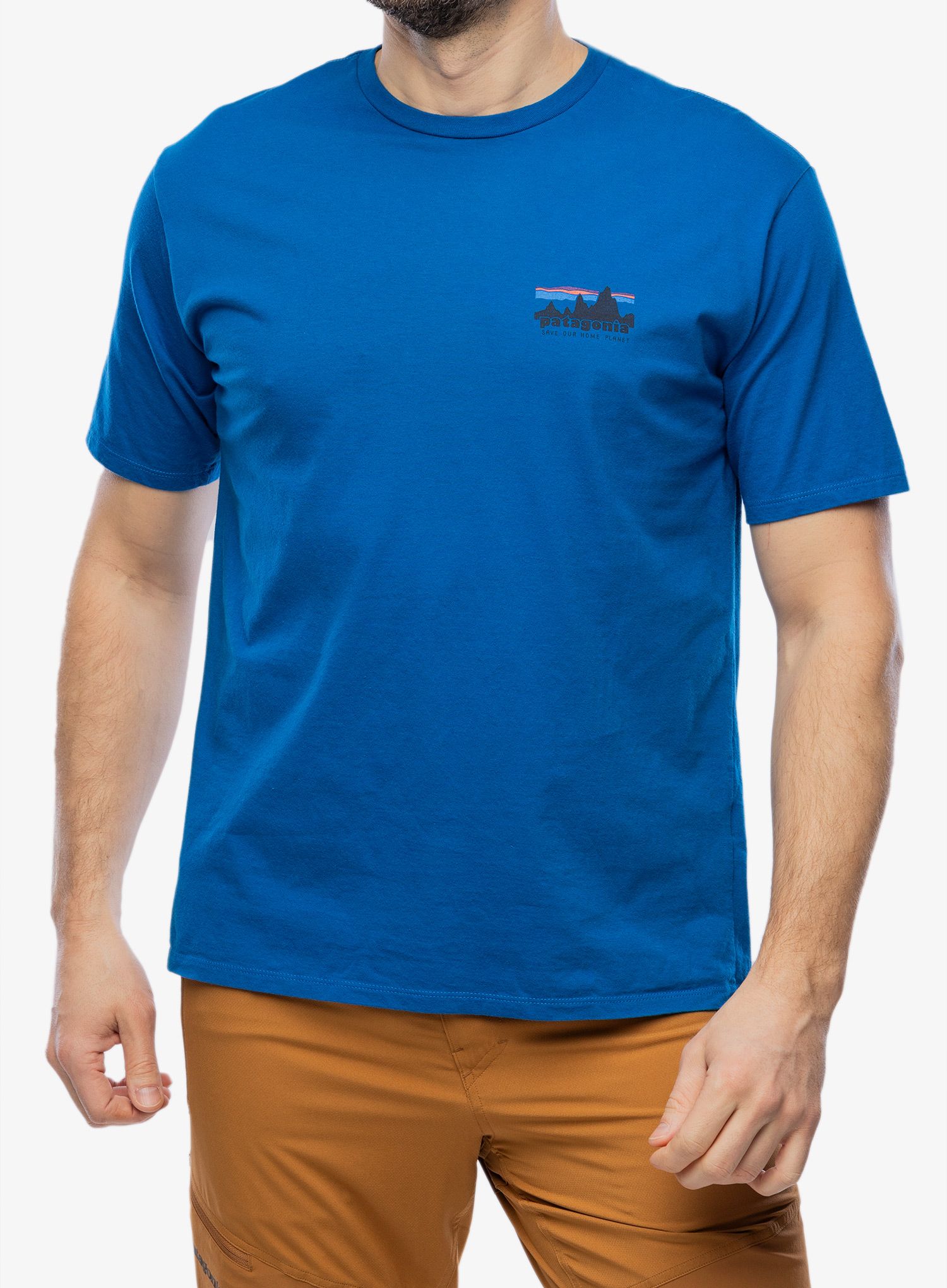 Bombažna majica Patagonia 73 Skyline Organic T-Shirt - endless blue