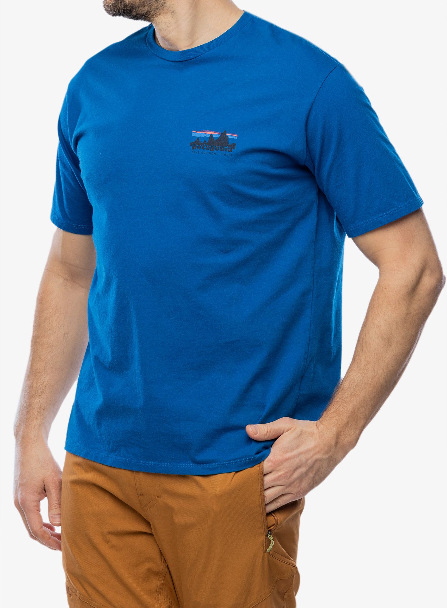 Bombažna majica Patagonia 73 Skyline Organic T-Shirt - endless blue