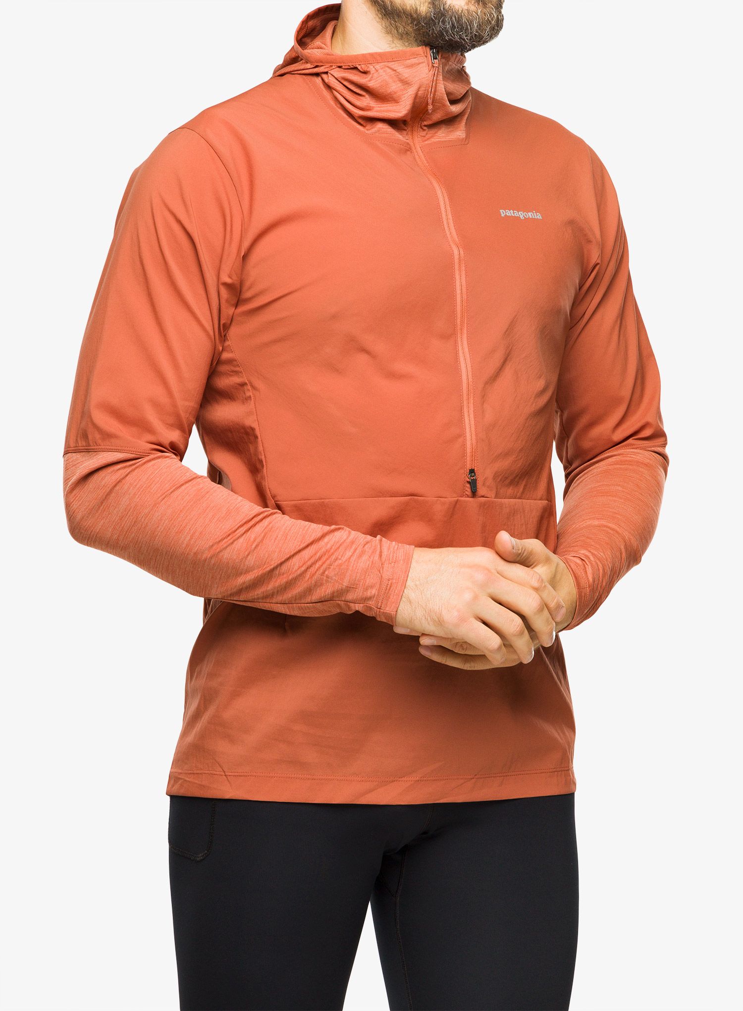 Tekaška jakna Patagonia Airshed Pro Pullover - burl red