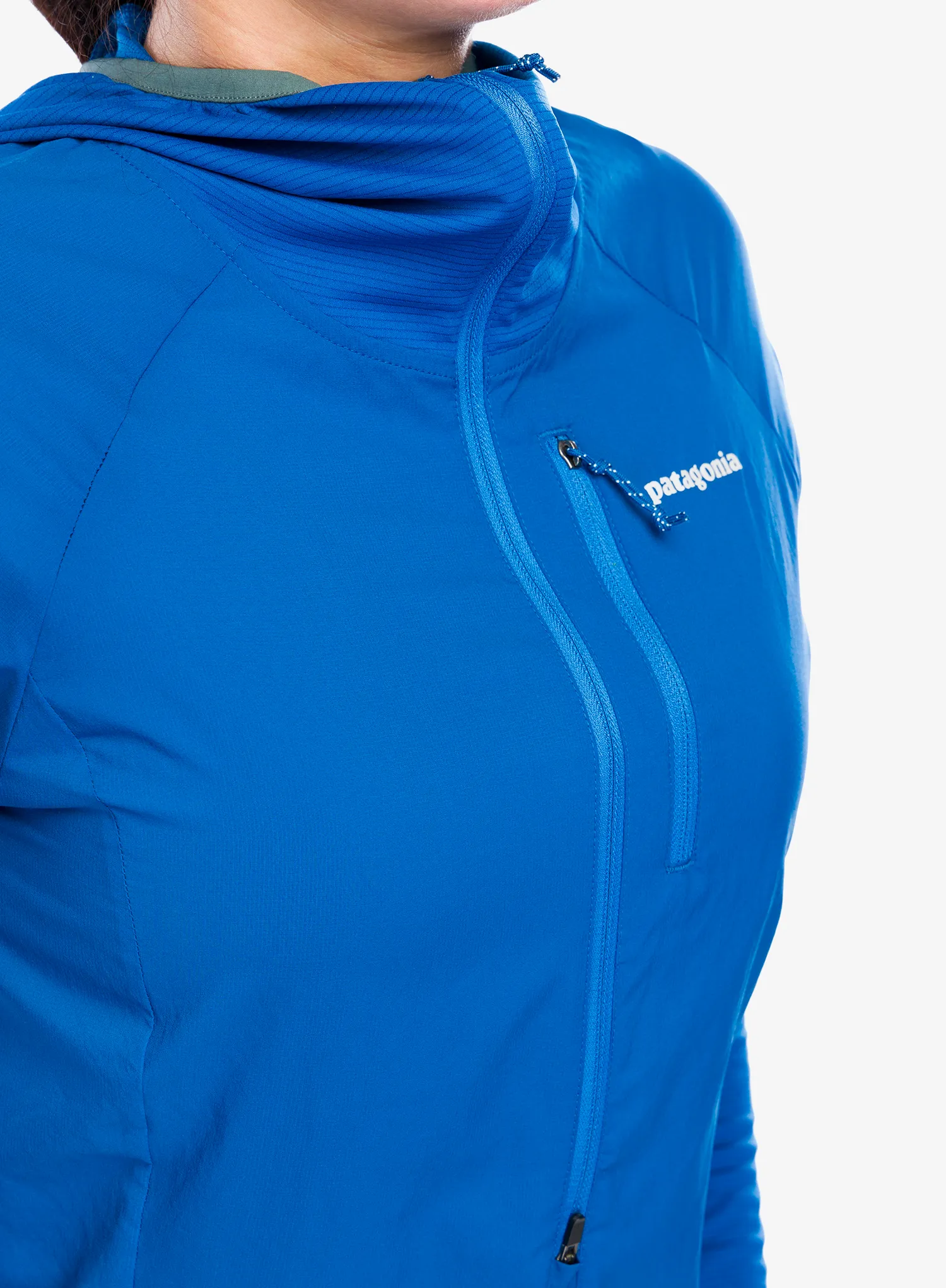 Ženska jakna za tek Patagonia Airshed Pro Pullover - endles blue