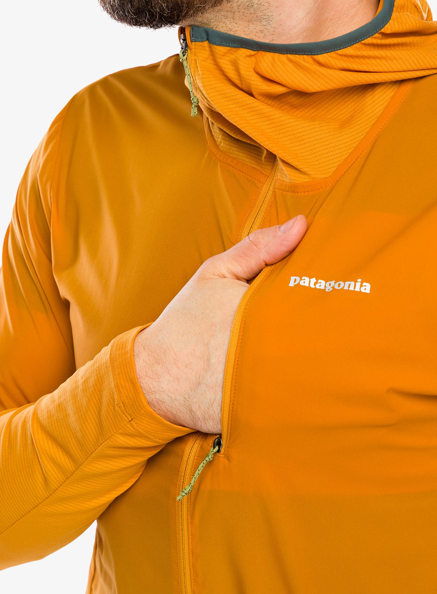 Jakna za tek Patagonia Airshed Pro Pullover - golden caramel