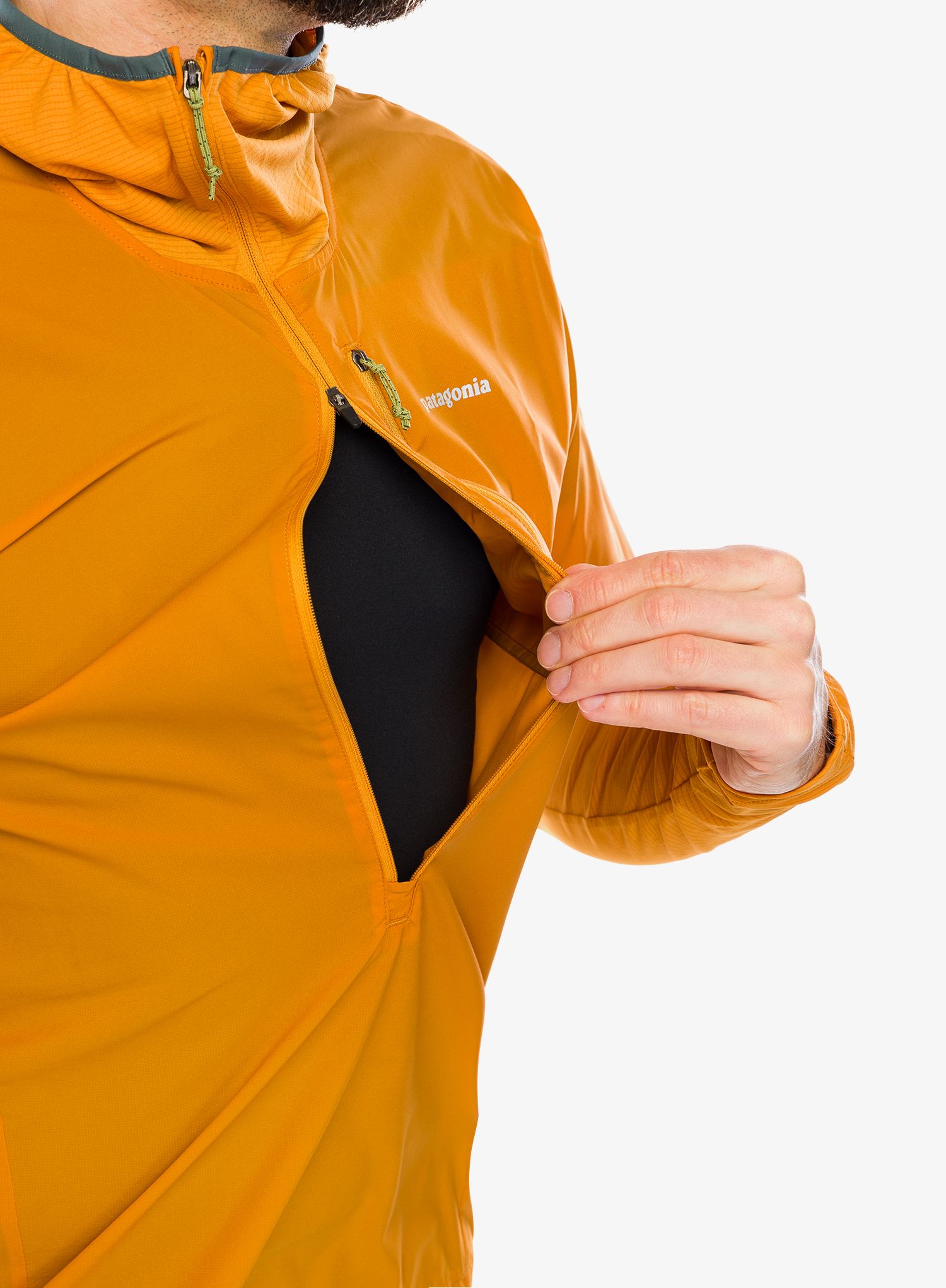 Jakna za tek Patagonia Airshed Pro Pullover - golden caramel