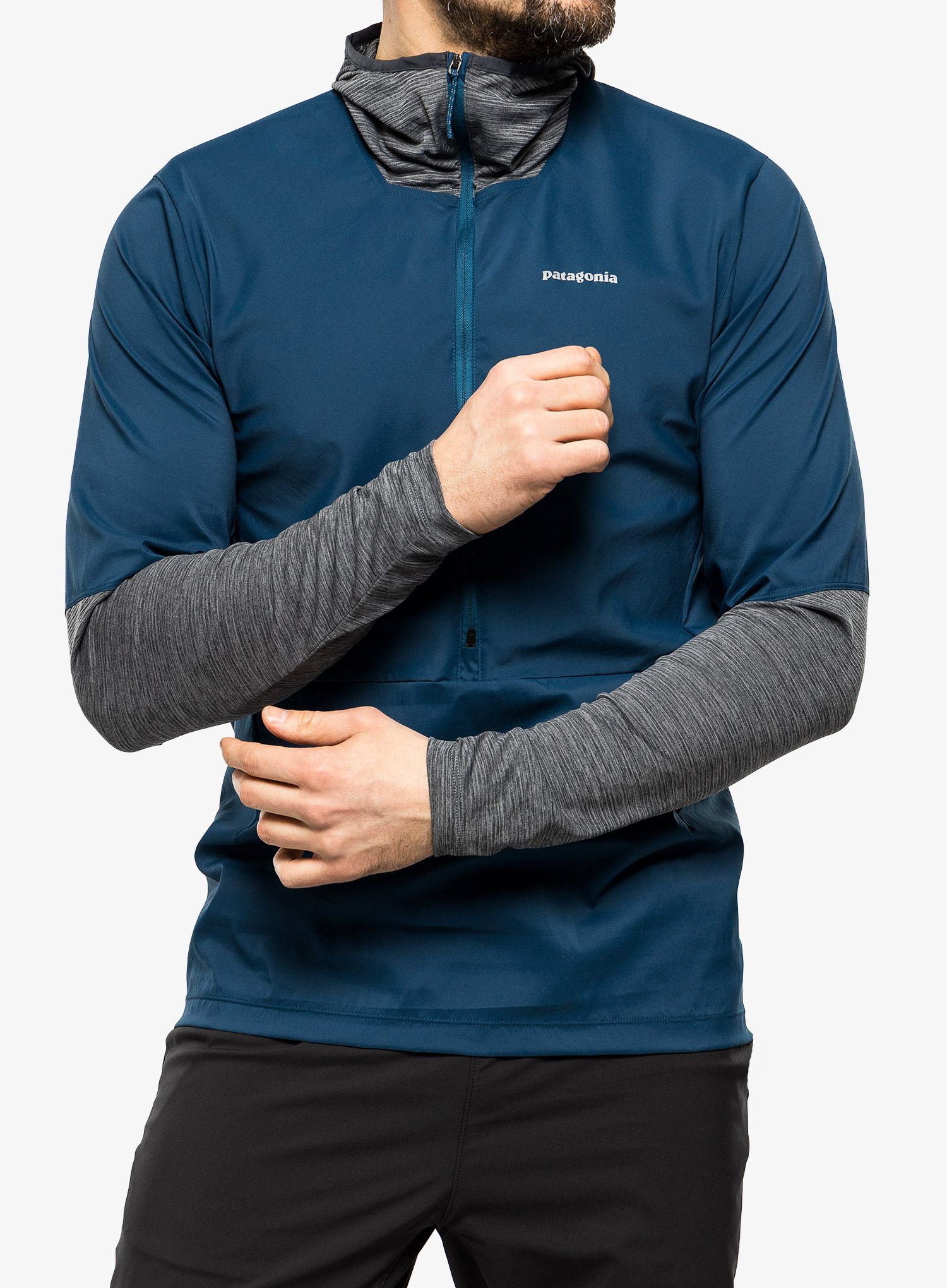 Moška tekaška jakna Patagonia Airshed Pro Pullover - lago blue