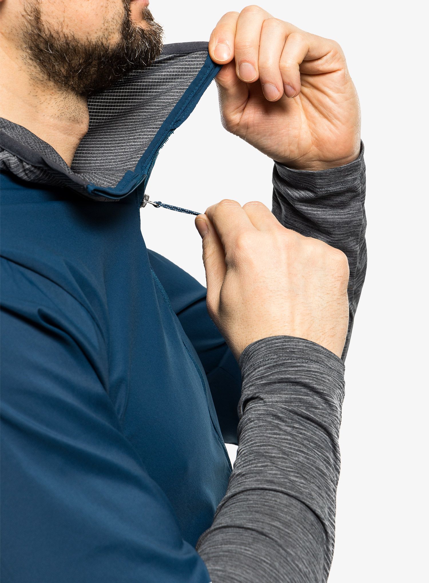 Moška tekaška jakna Patagonia Airshed Pro Pullover - lago blue