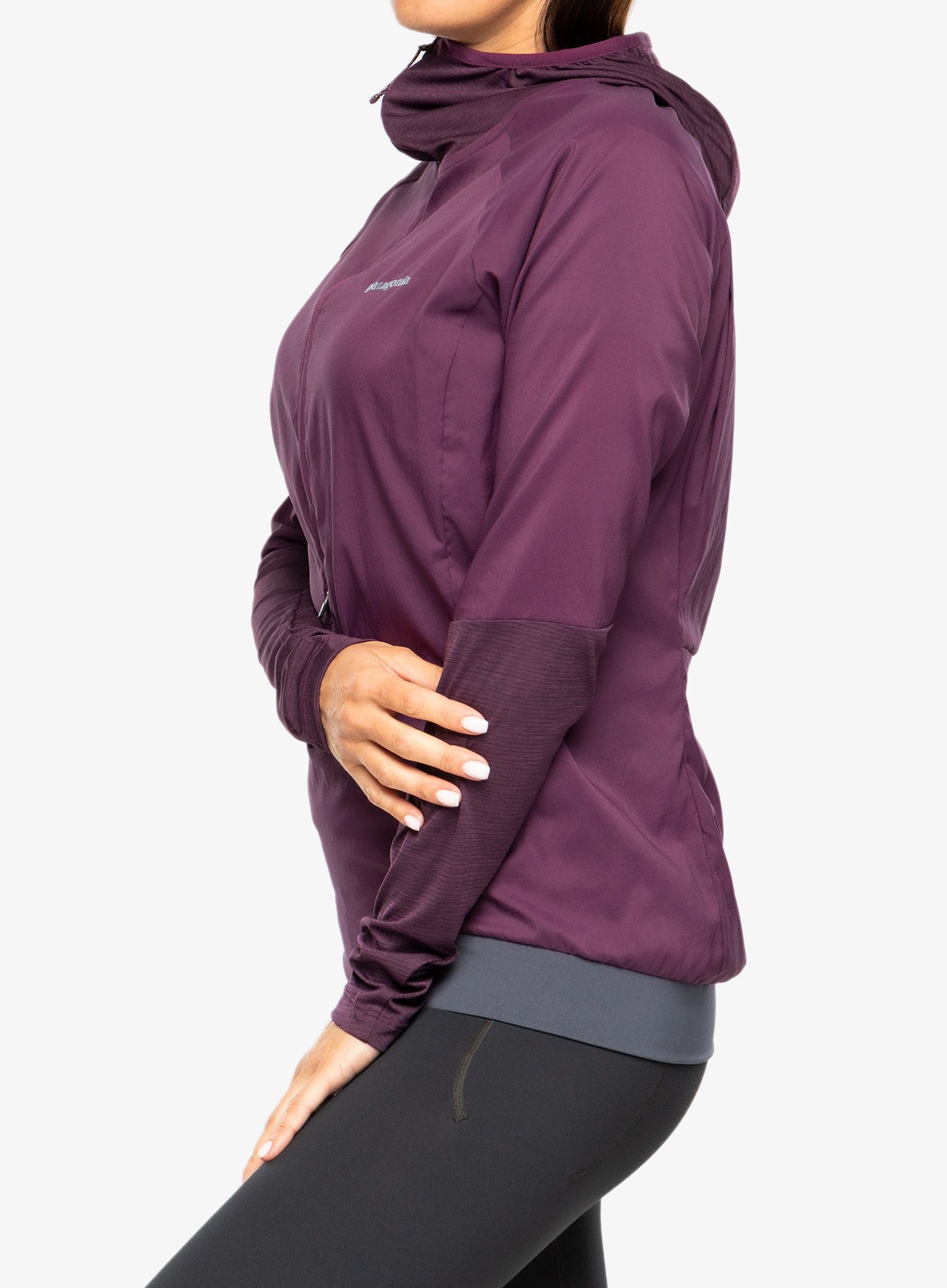 Ženska jakna za tek Patagonia Airshed Pro Pullover - night plum