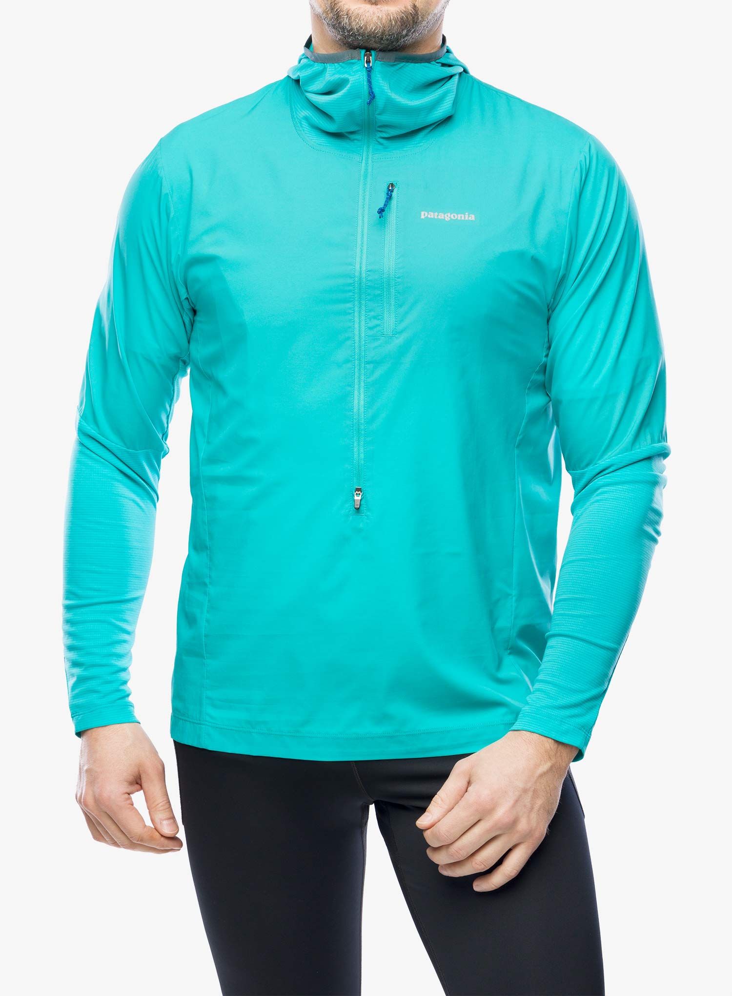 Jakna za tek Patagonia Airshed Pro Pullover - subtidal blue