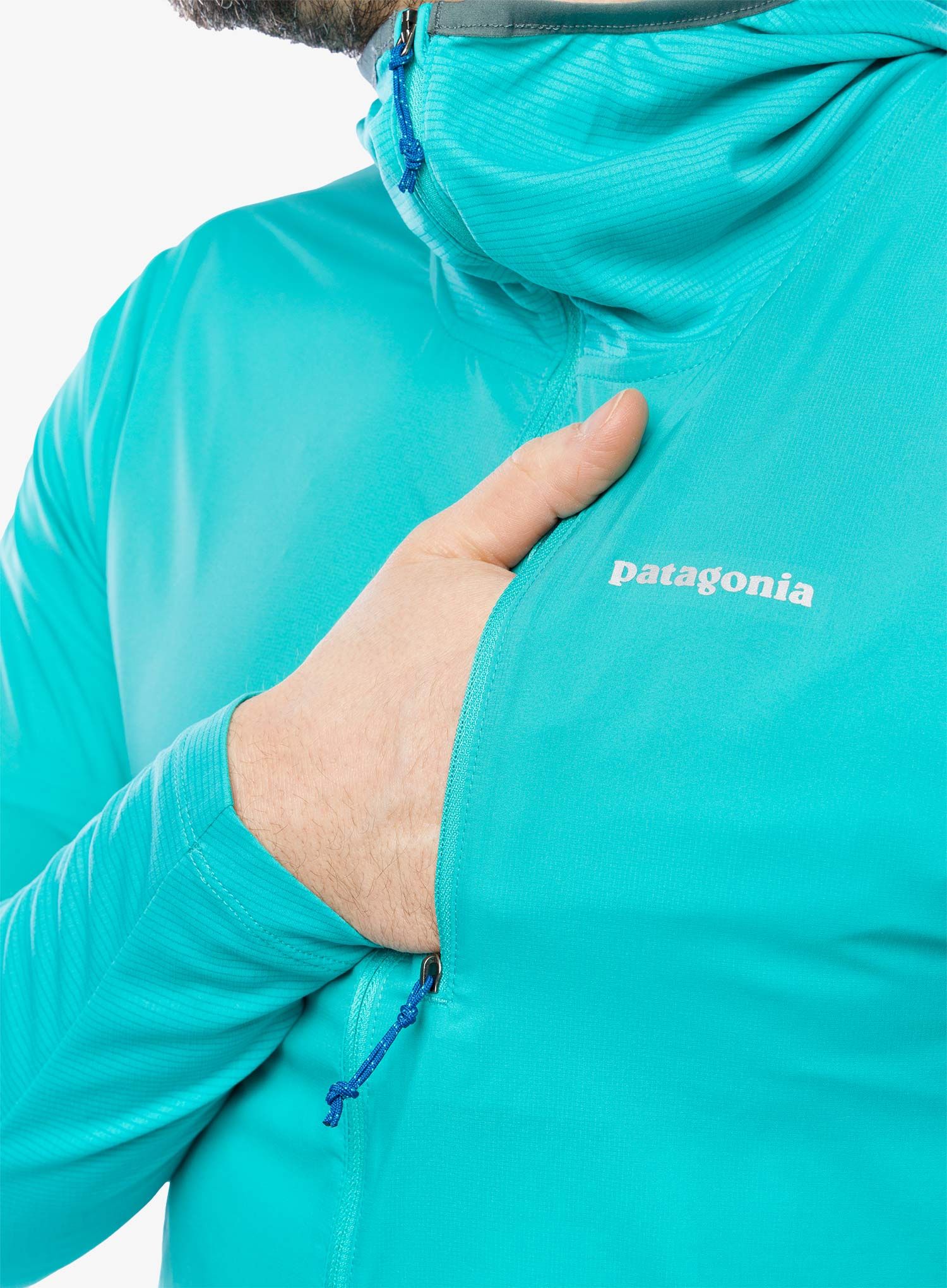 Jakna za tek Patagonia Airshed Pro Pullover - subtidal blue