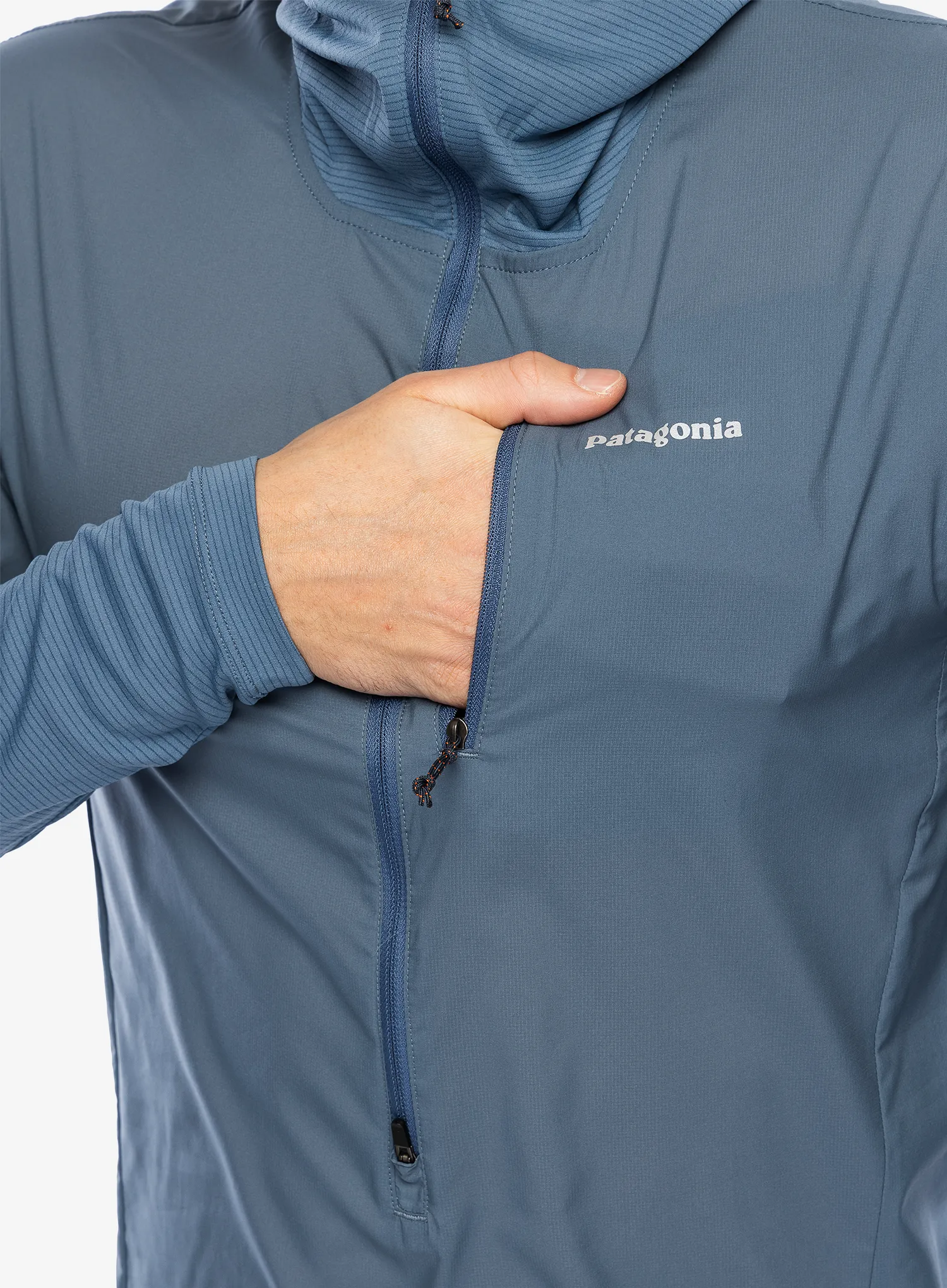 Jakna za tek Patagonia Airshed Pro Pullover - utility blue