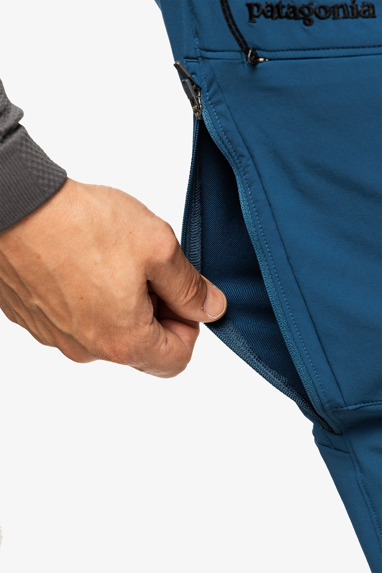 Hlače Patagonia Alpine Guide Pants - lagom blue