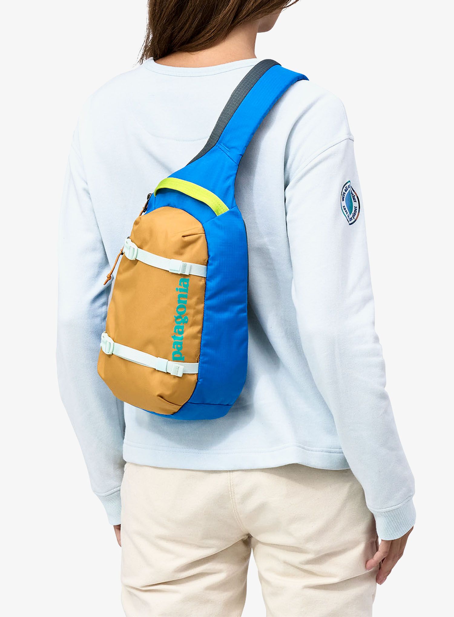 Mestni nahrbtnik Patagonia Atom Sling 8L - patchwork/vessel blue