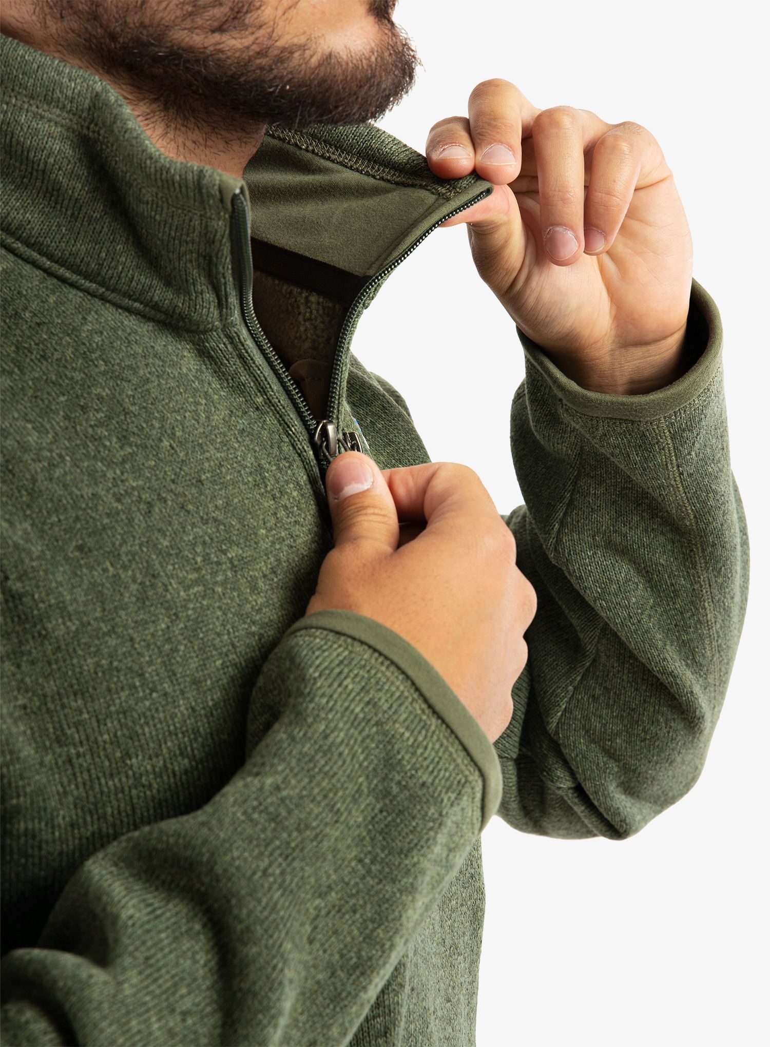 Flis Patagonia Better Sweater 1/4 Zip - industrial green